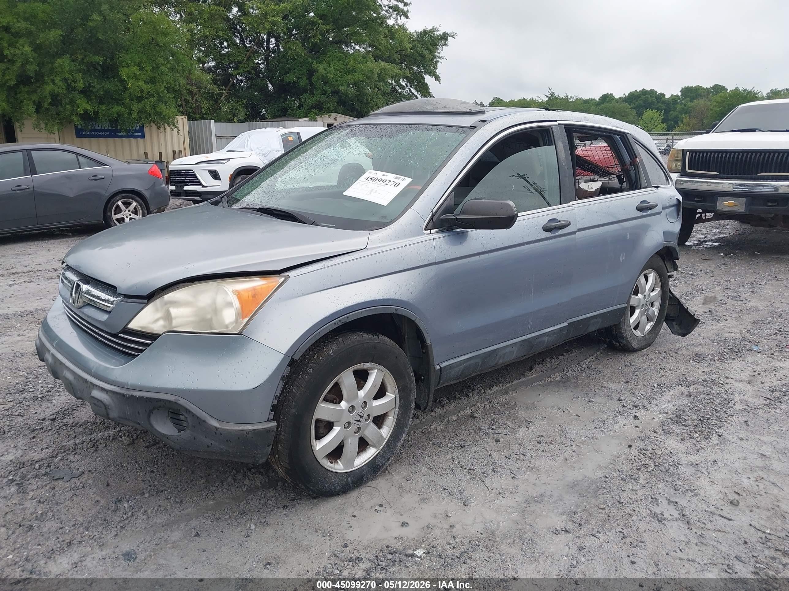 2007 Honda Cr-v Ex Light Blue vin: JHLRE385X7C002246