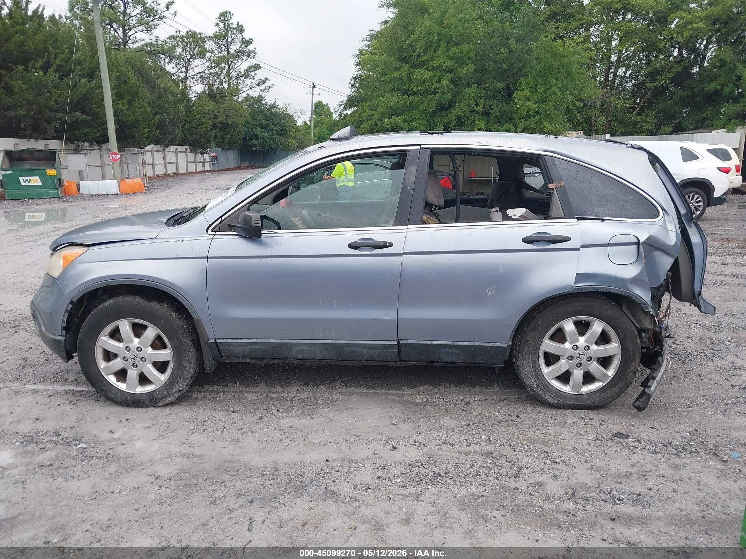 2007 Honda Cr-v Ex Light Blue vin: JHLRE385X7C002246