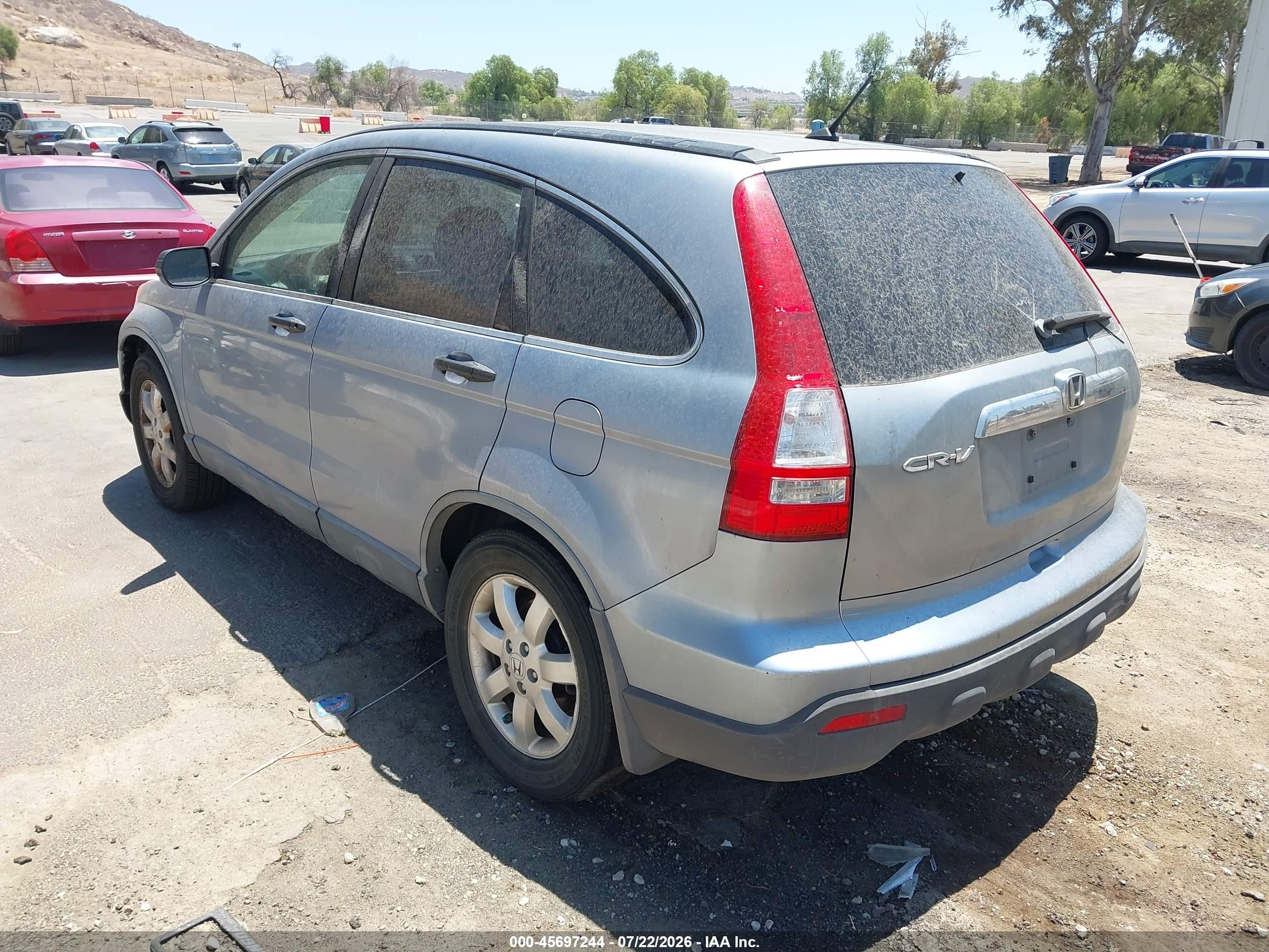 2007 Honda Cr-v Ex Silver vin: JHLRE385X7C038325