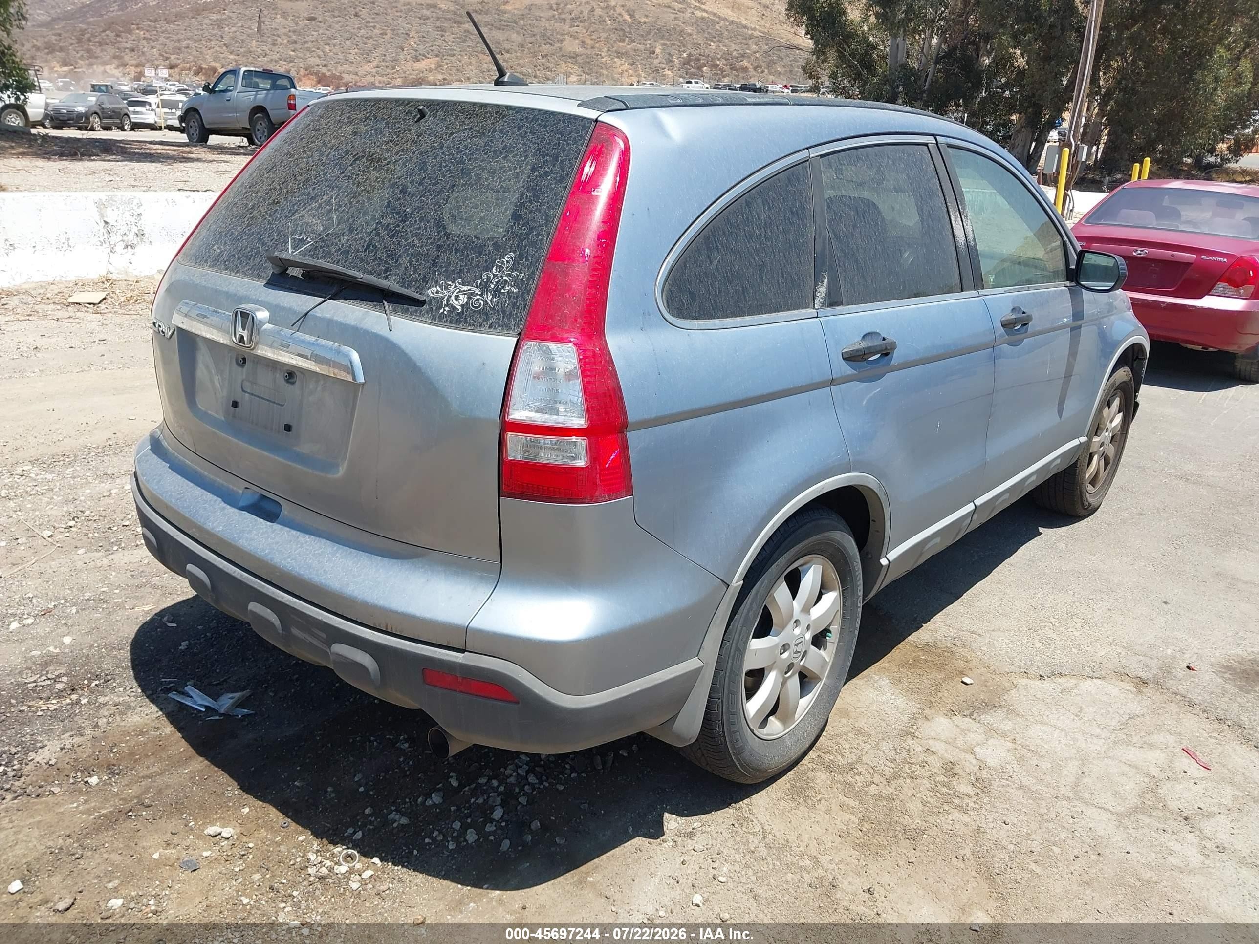 2007 Honda Cr-v Ex Silver vin: JHLRE385X7C038325