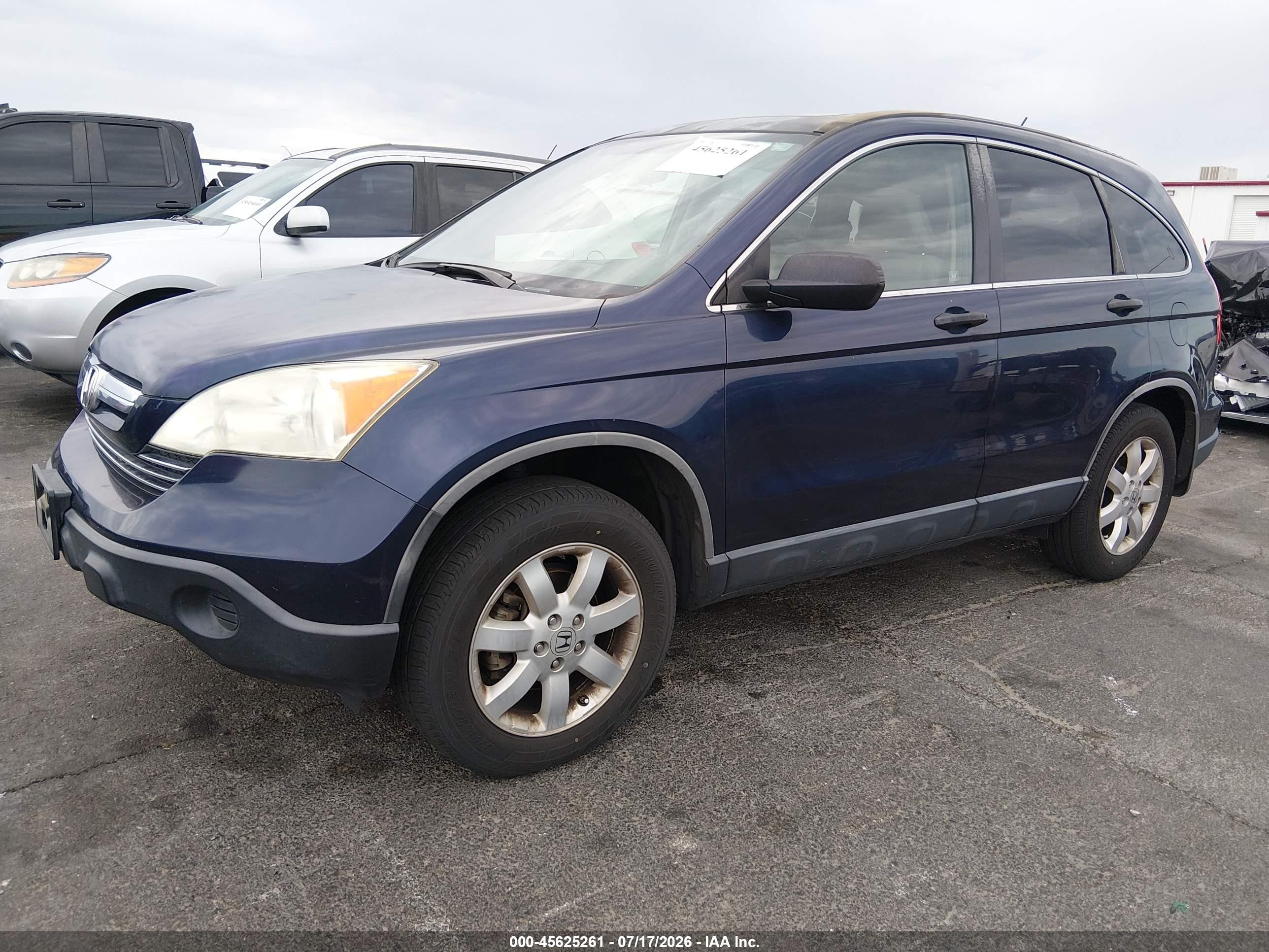 2008 Honda Cr-v Ex Blue vin: JHLRE385X8C010557