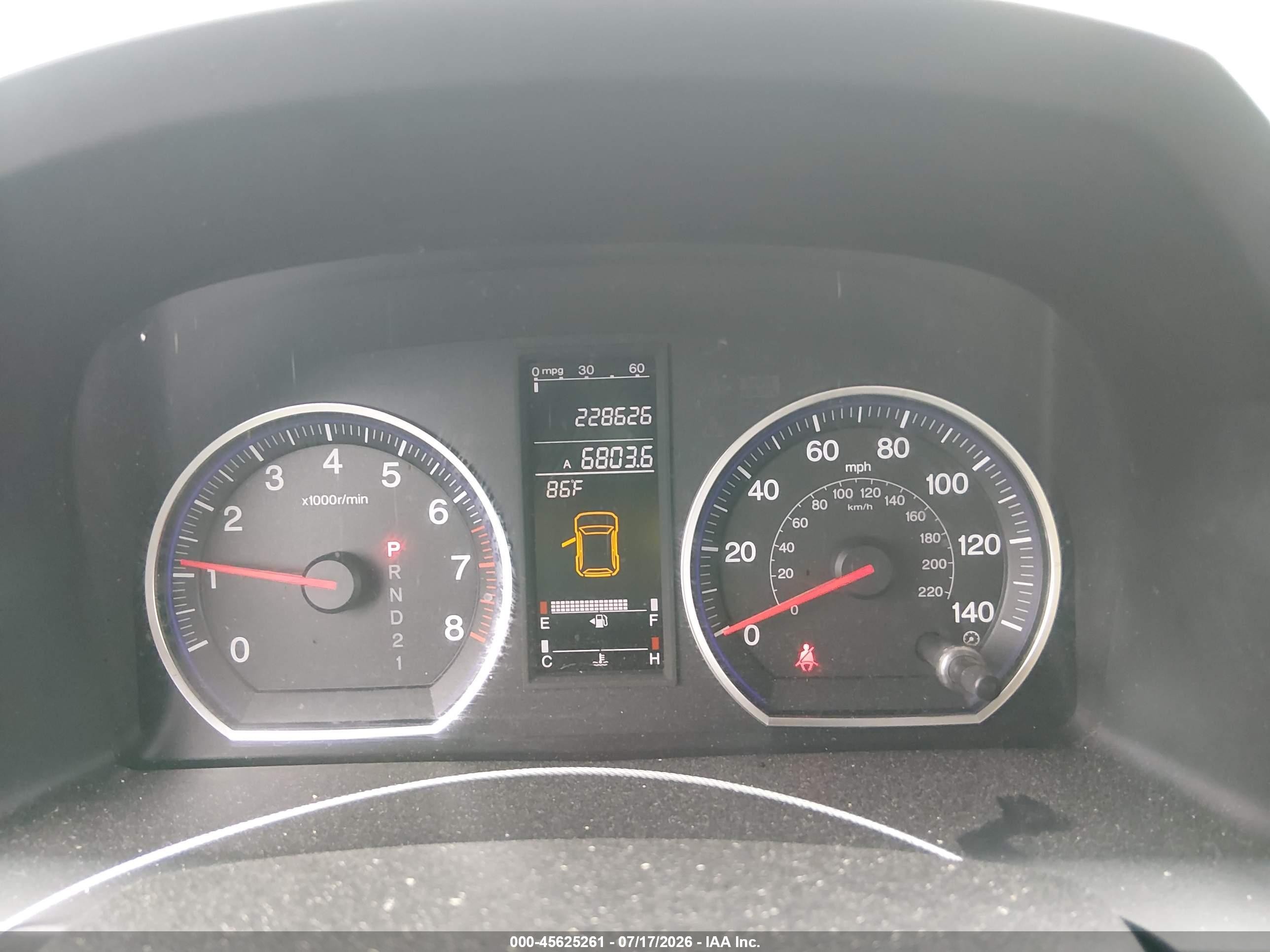 2008 Honda Cr-v Ex Blue vin: JHLRE385X8C010557