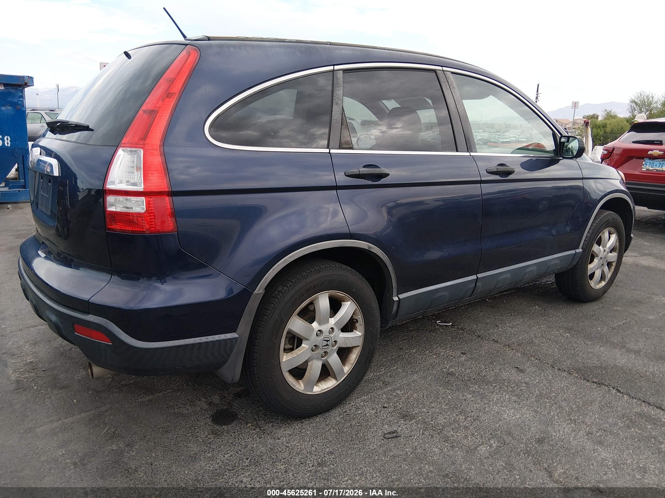 2008 Honda Cr-v Ex Blue vin: JHLRE385X8C010557