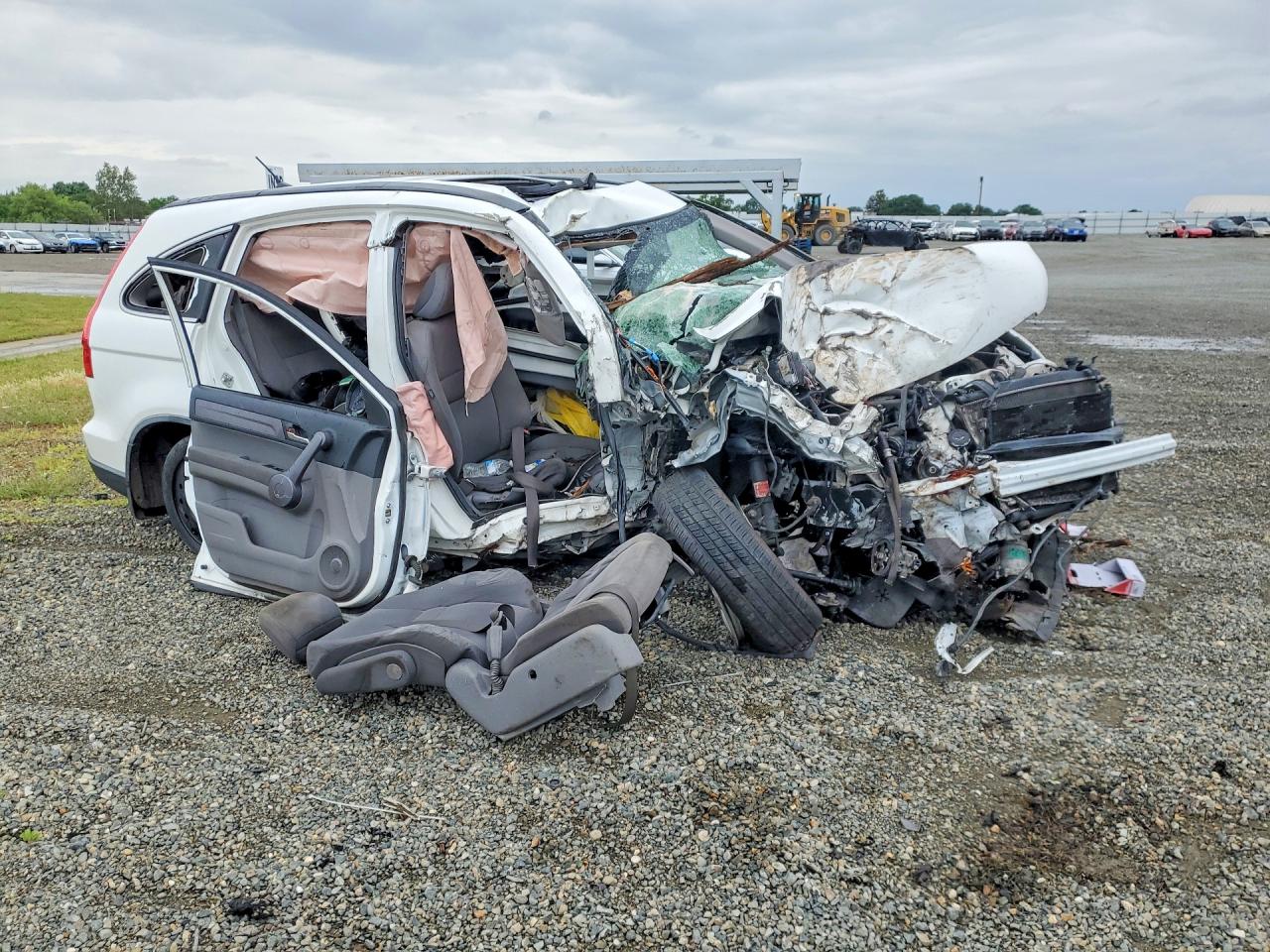 2008 Honda Cr-v Ex White vin: JHLRE385X8C044210