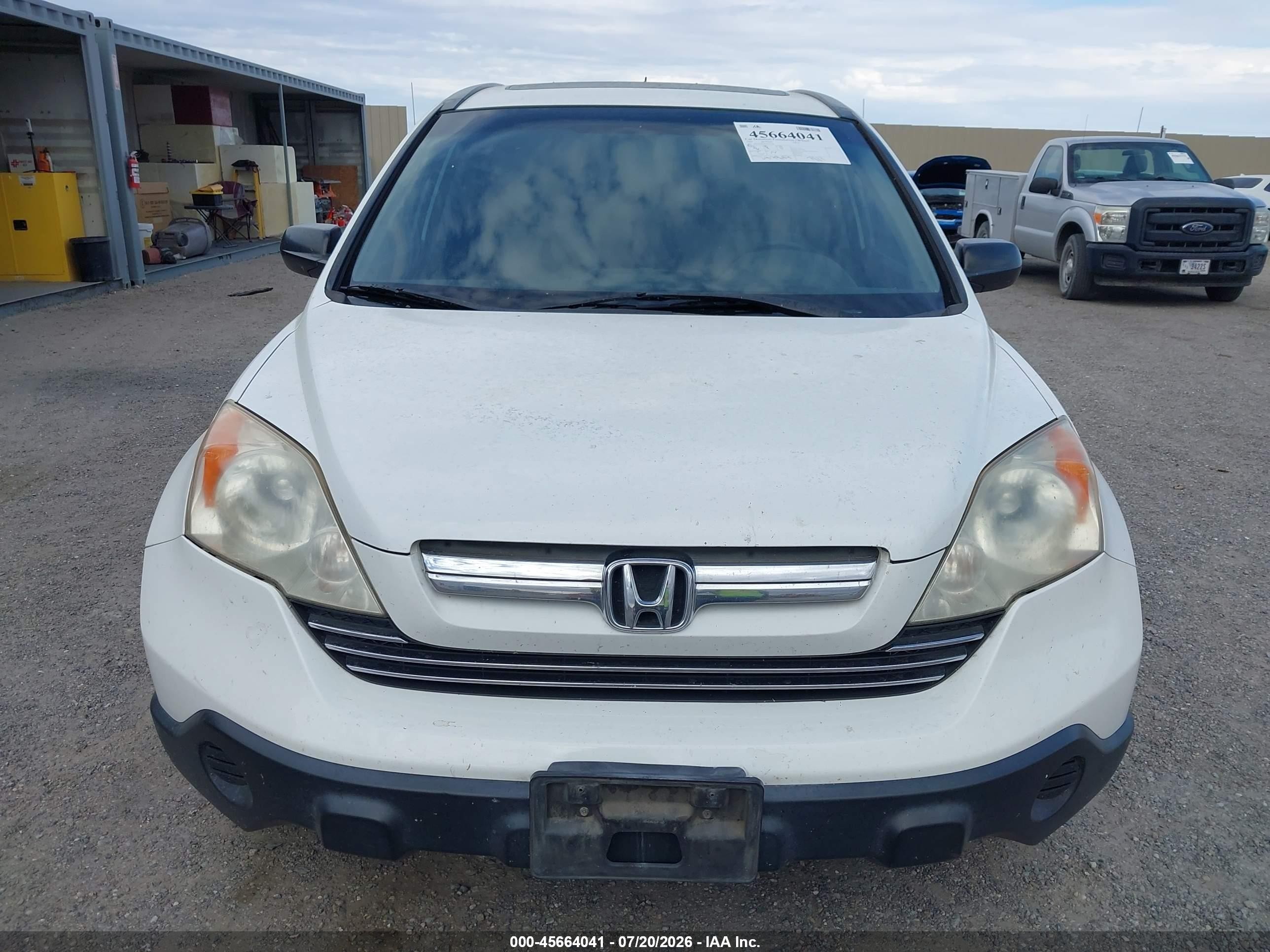 2009 Honda Cr-v Ex White vin: JHLRE385X9C011564