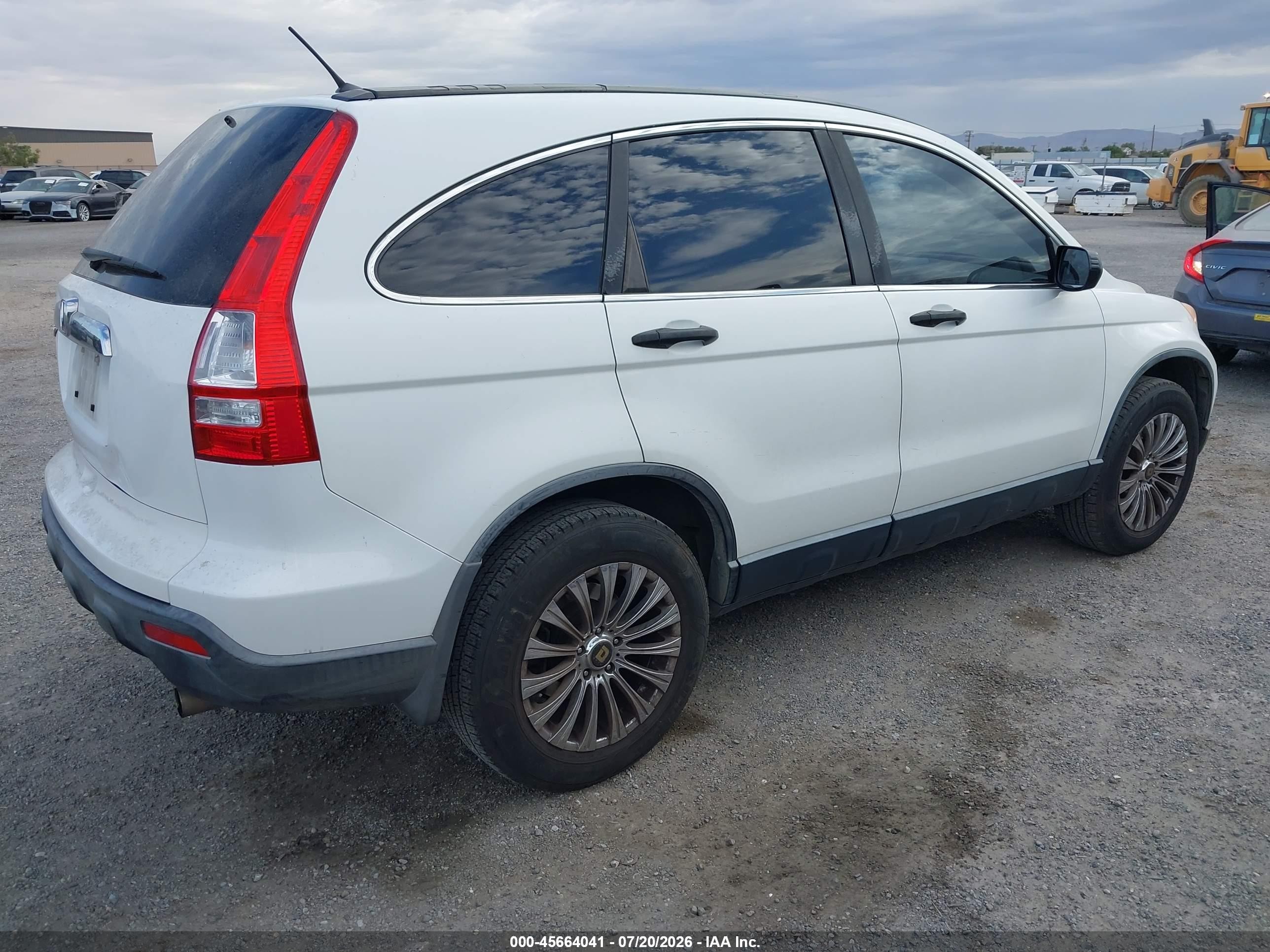 2009 Honda Cr-v Ex White vin: JHLRE385X9C011564