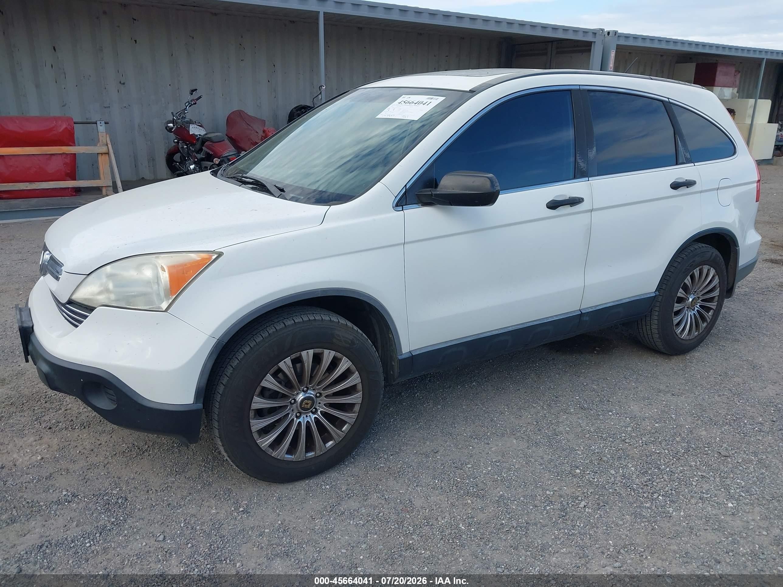 2009 Honda Cr-v Ex White vin: JHLRE385X9C011564