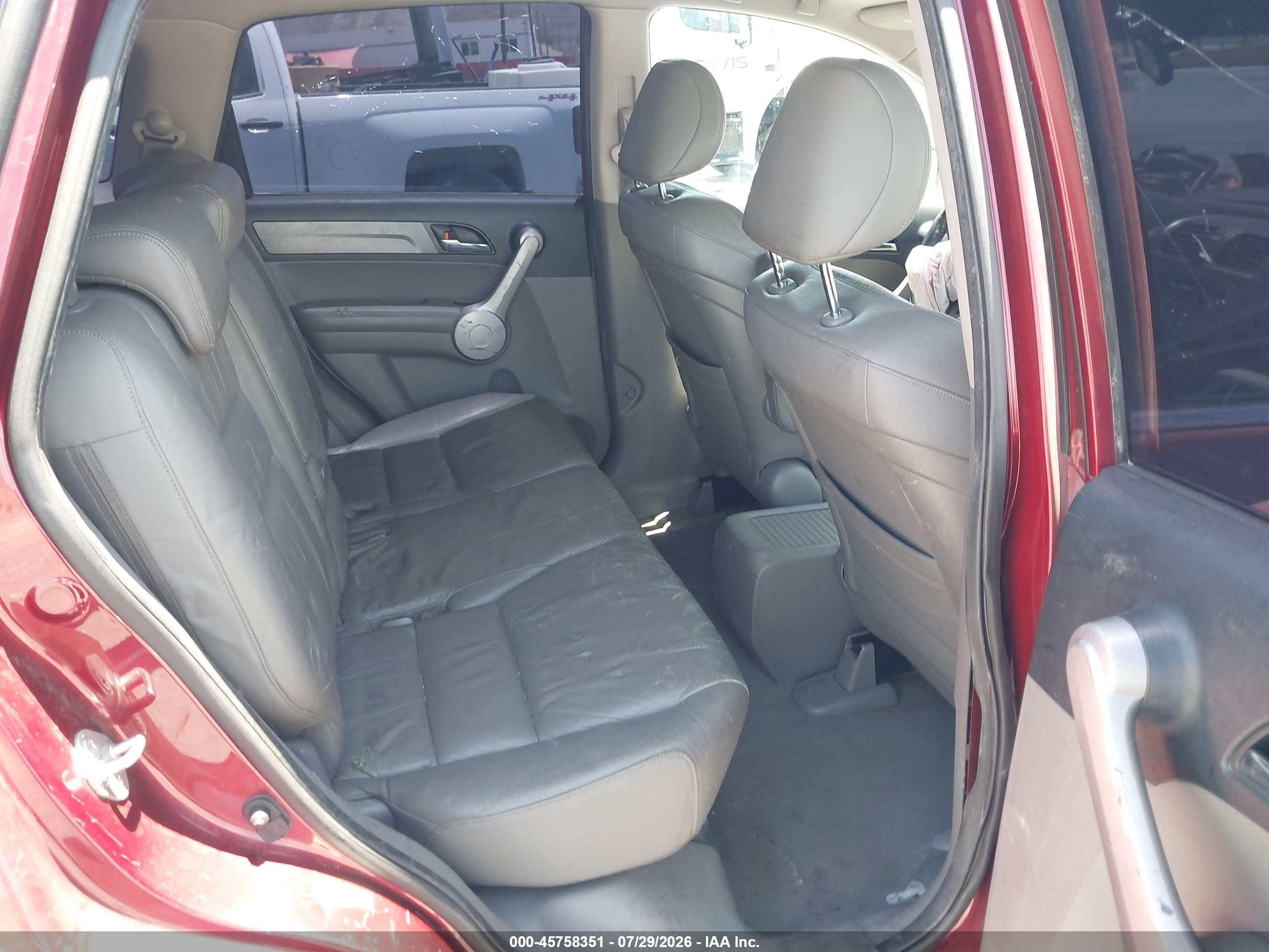 2007 Honda Cr-v Ex-l Burgundy vin: JHLRE38707C005190