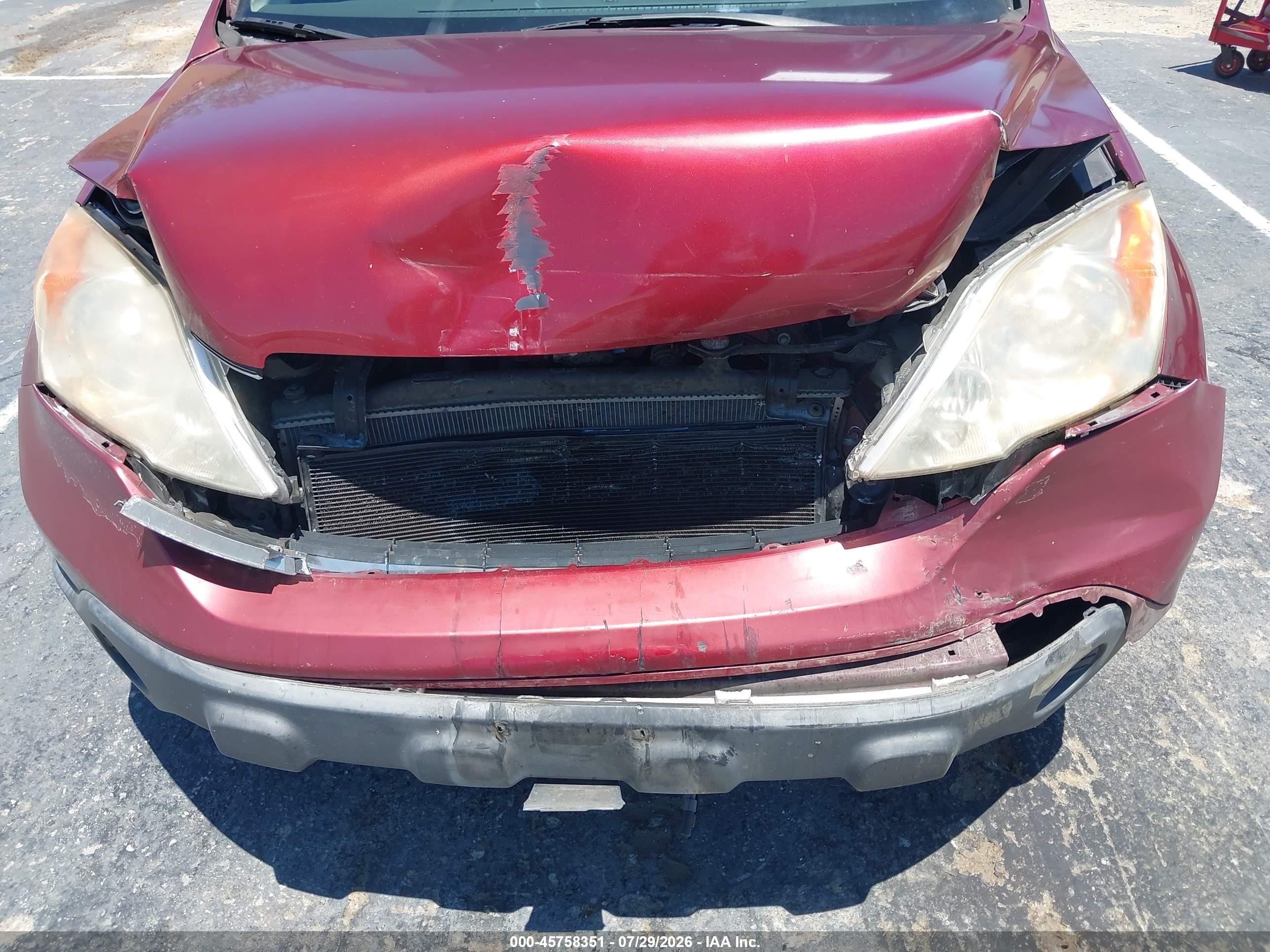 2007 Honda Cr-v Ex-l Burgundy vin: JHLRE38707C005190