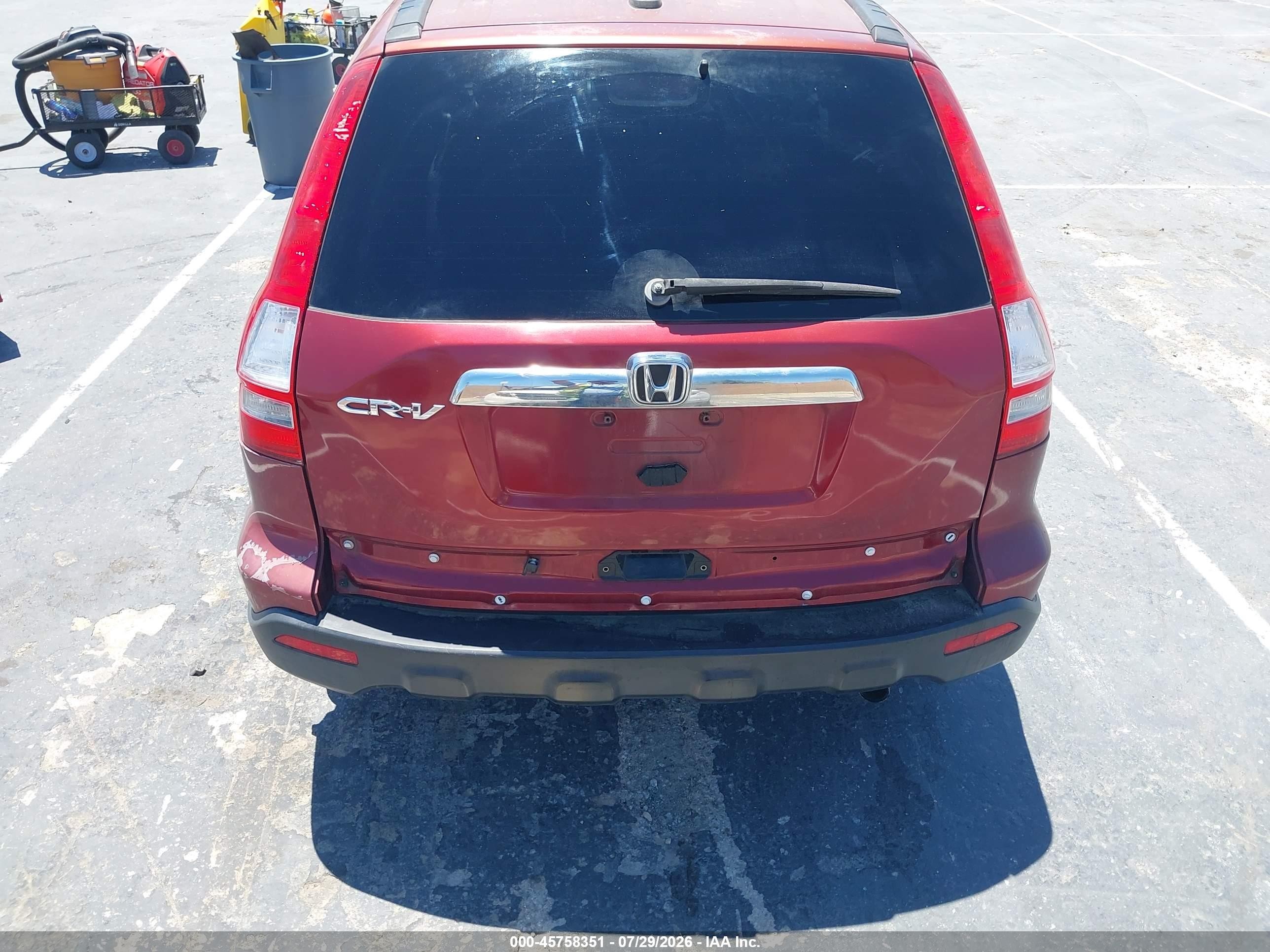2007 Honda Cr-v Ex-l Burgundy vin: JHLRE38707C005190