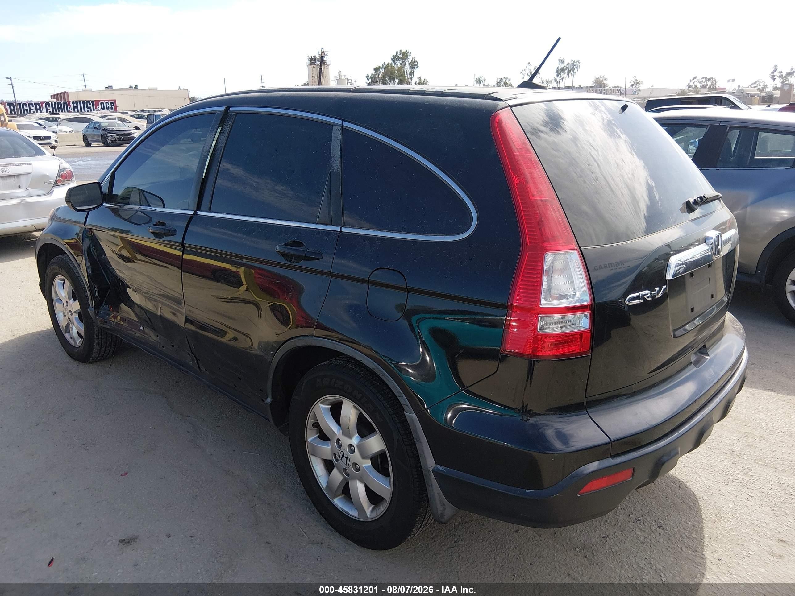 2007 Honda Cr-v Ex-l Black vin: JHLRE38707C069827