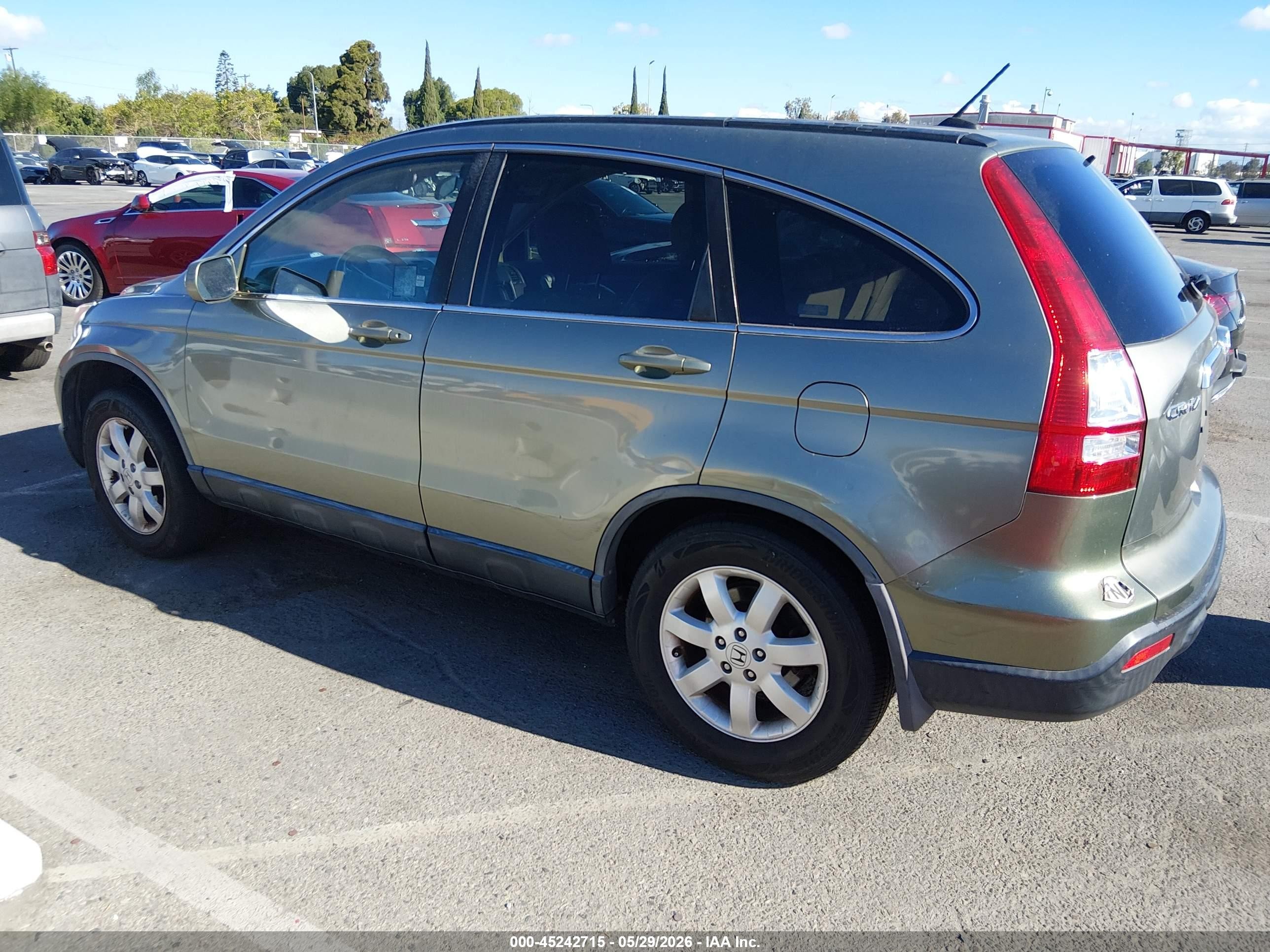 2007 Honda Cr-v Ex-l Green vin: JHLRE38707C074719