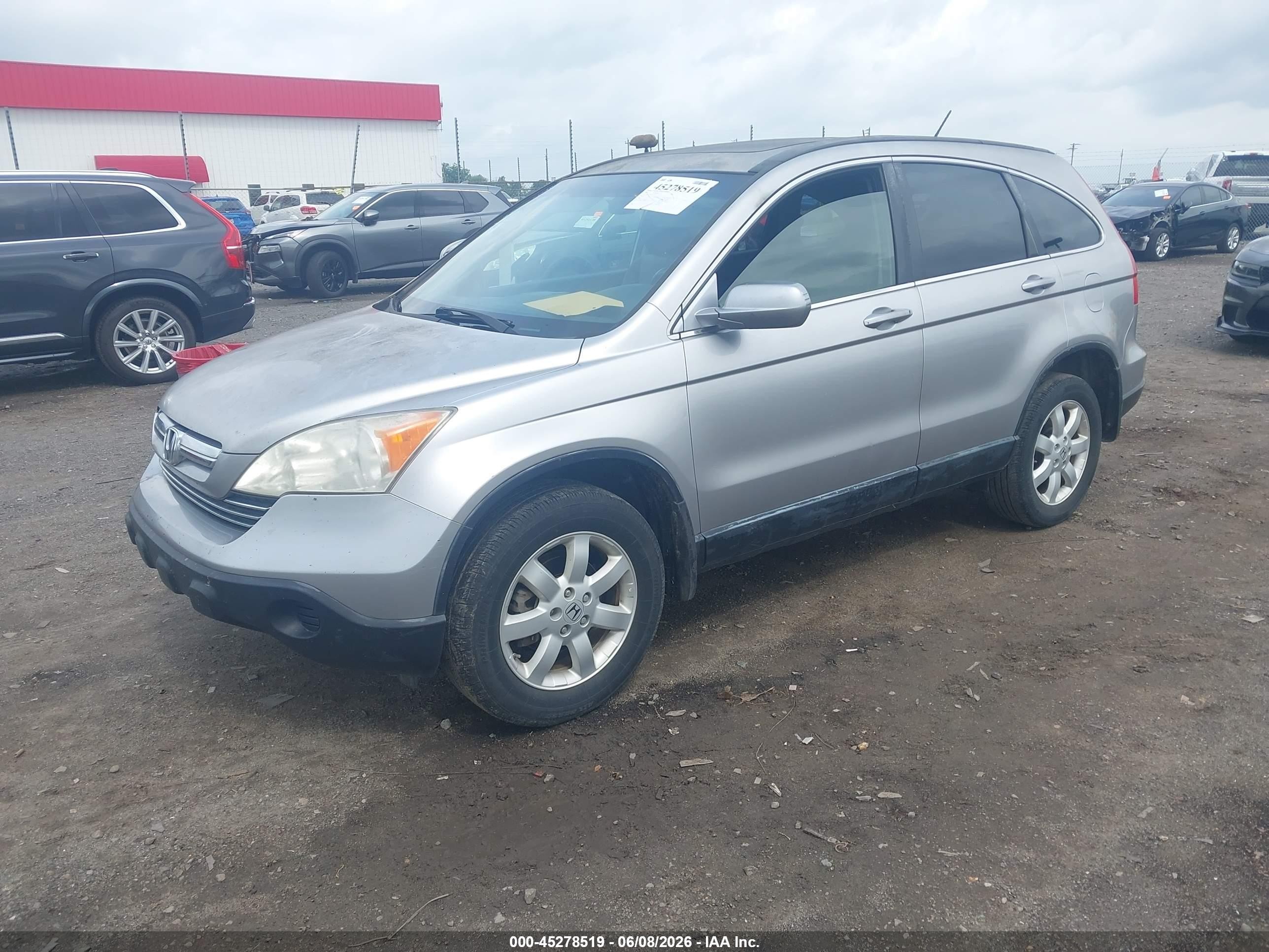 2008 Honda Cr-v Ex-l Silver vin: JHLRE38708C016207