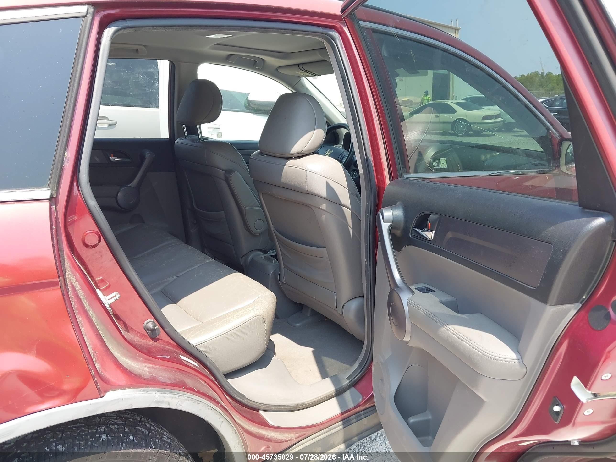 2008 Honda Cr-v Ex-l Burgundy vin: JHLRE38708C028809