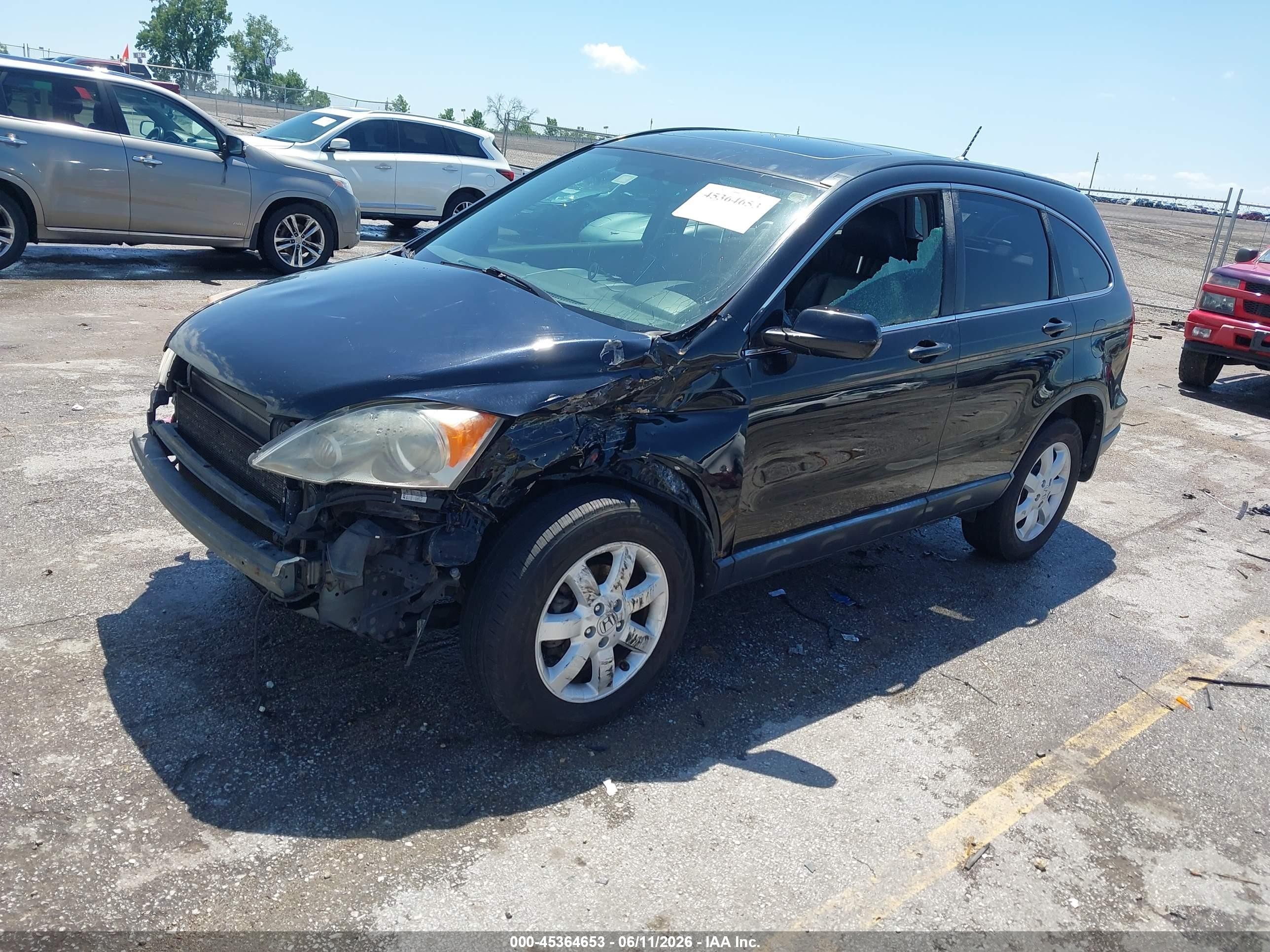 2008 Honda Cr-v Ex-l Black vin: JHLRE38708C050342