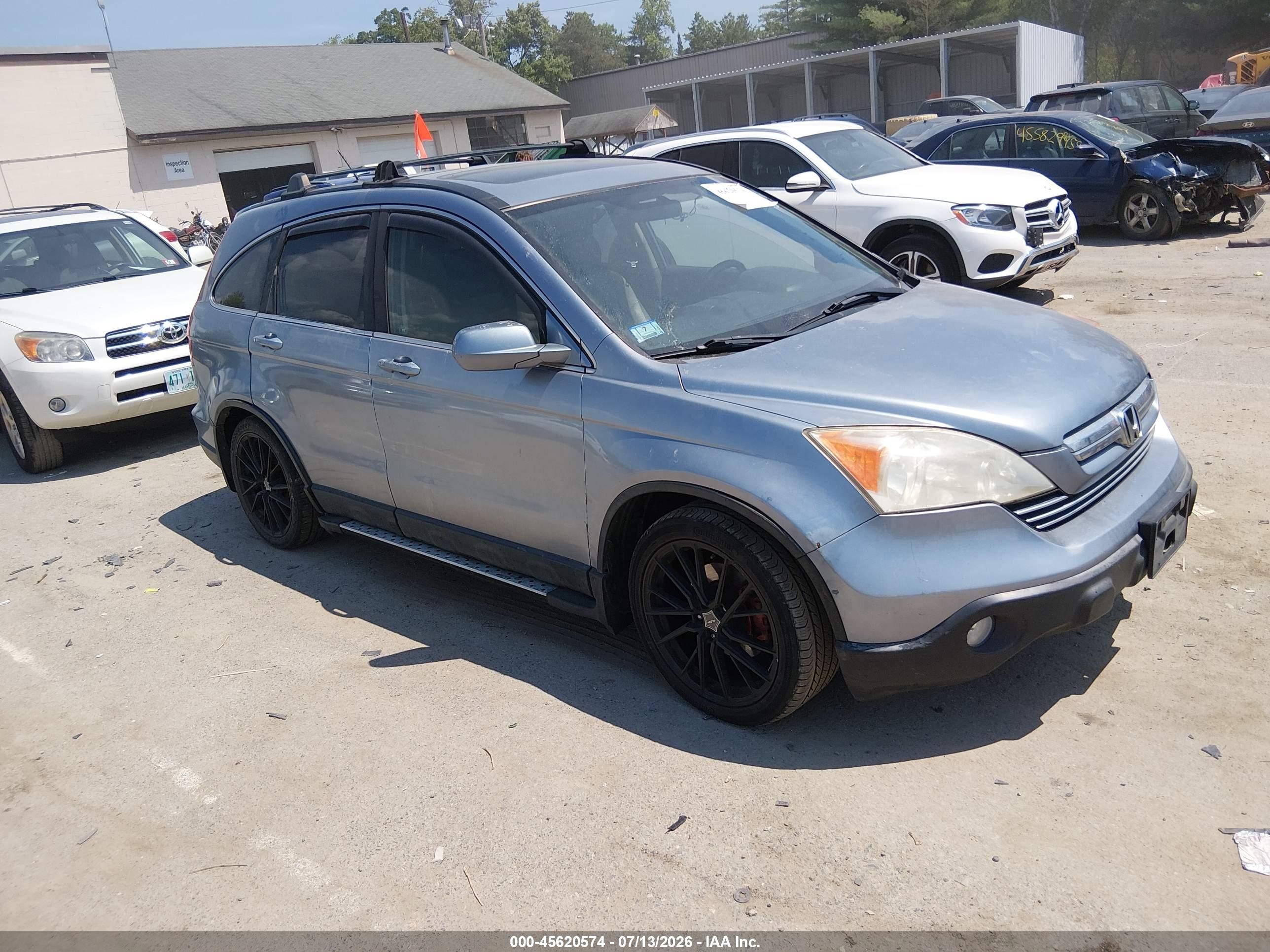 2007 Honda Cr-v Ex-l Blue vin: JHLRE38717C020247