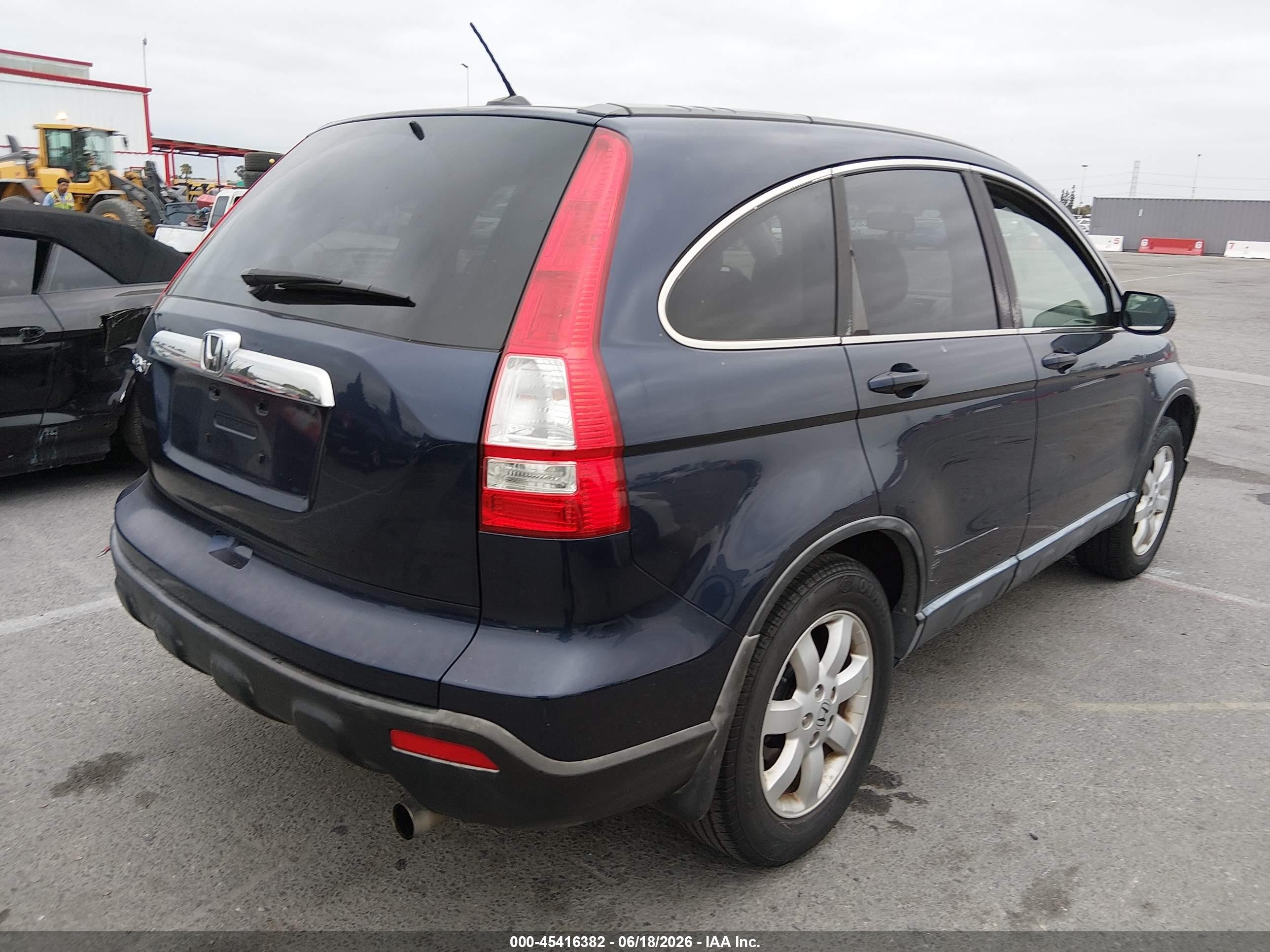 2007 Honda Cr-v Ex-l Blue vin: JHLRE38717C022659