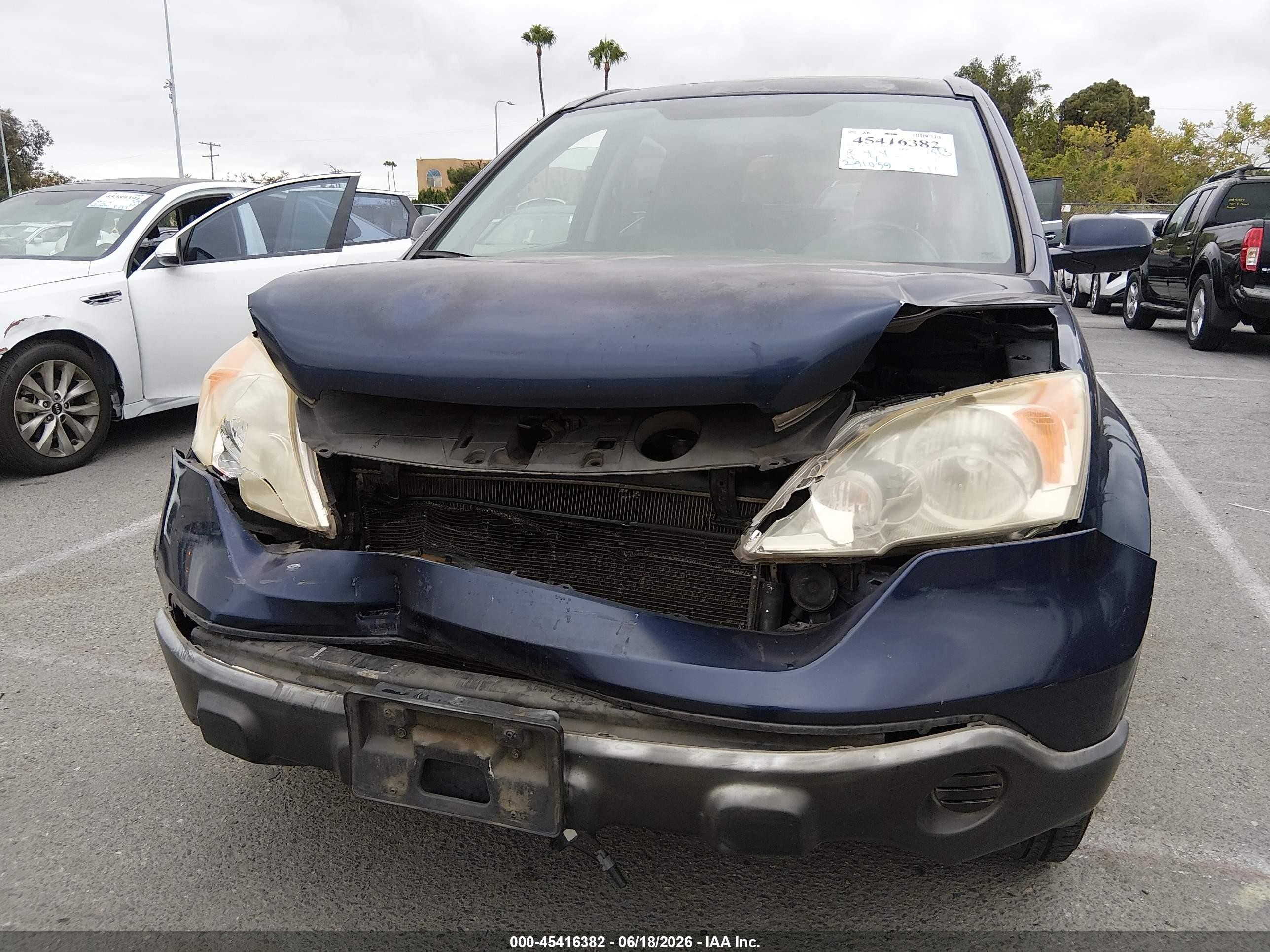 2007 Honda Cr-v Ex-l Blue vin: JHLRE38717C022659