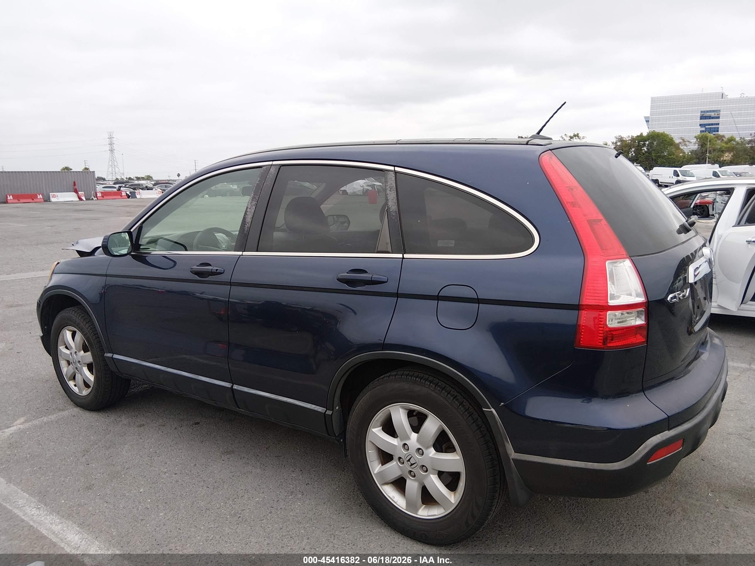 2007 Honda Cr-v Ex-l Blue vin: JHLRE38717C022659