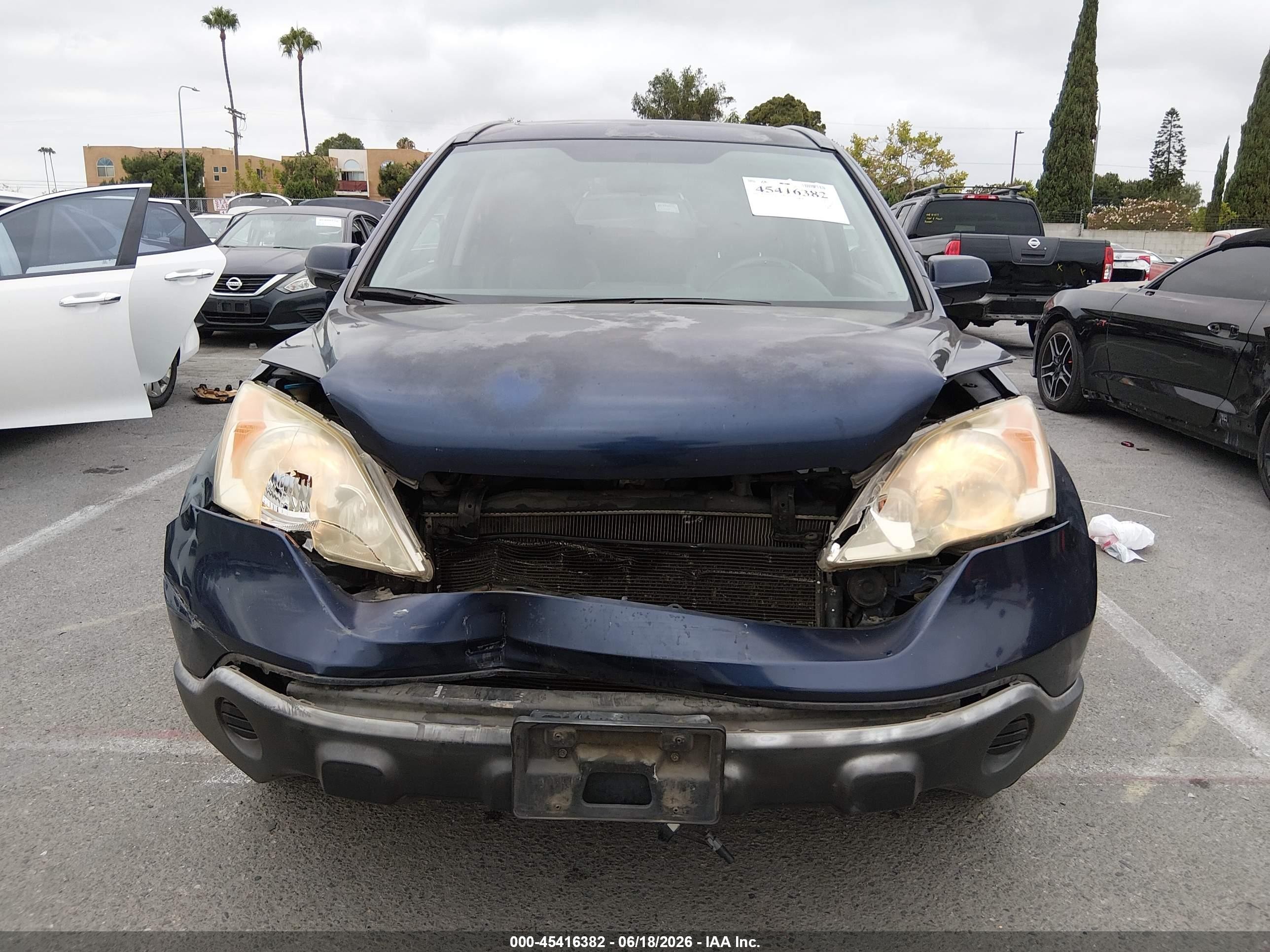 2007 Honda Cr-v Ex-l Blue vin: JHLRE38717C022659