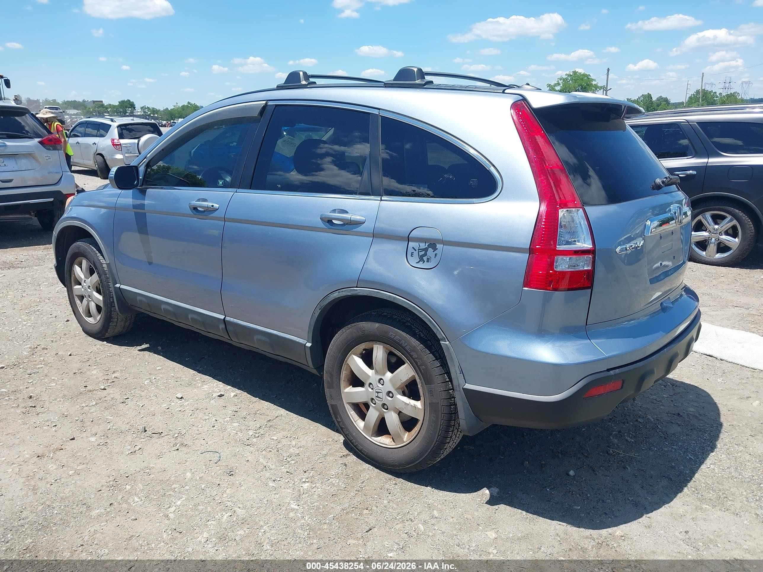 2007 Honda Cr-v Ex-l Light Blue vin: JHLRE38717C024184