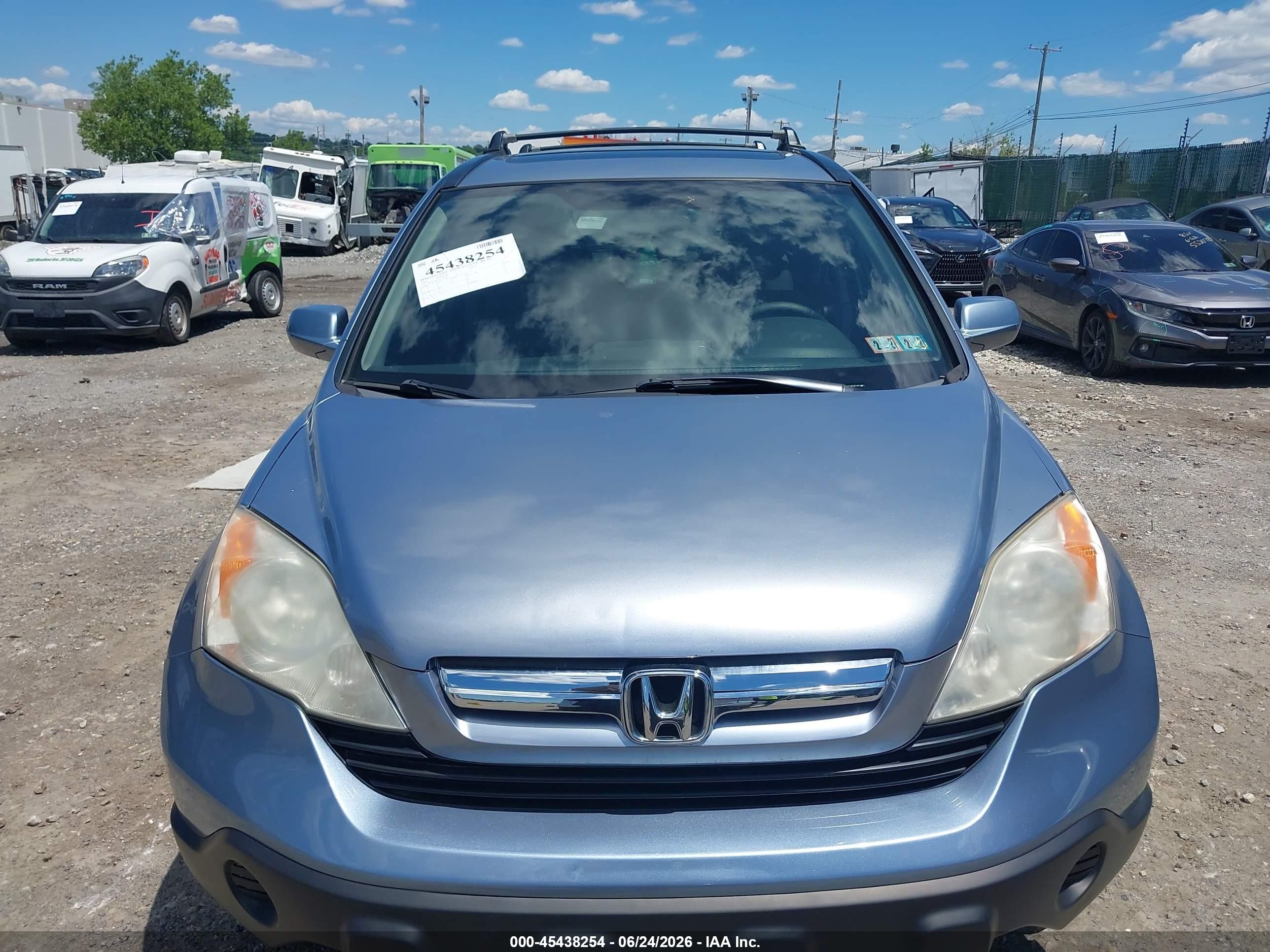 2007 Honda Cr-v Ex-l Light Blue vin: JHLRE38717C024184