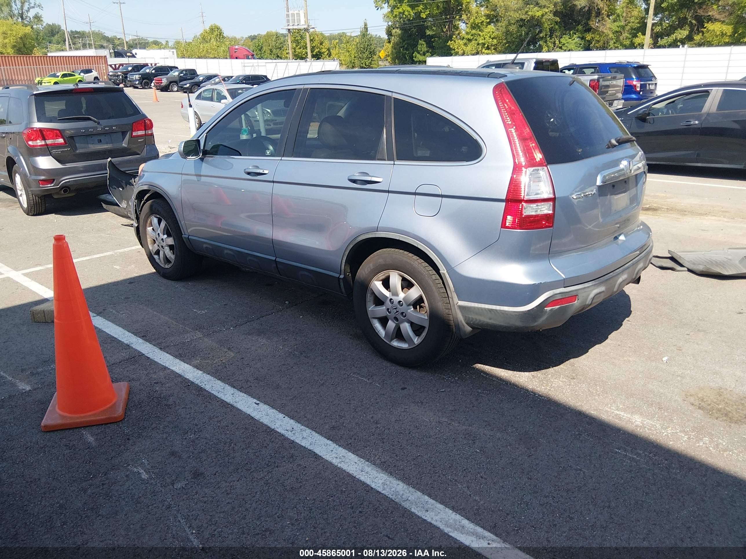 2007 Honda Cr-v Ex-l Blue vin: JHLRE38717C068895
