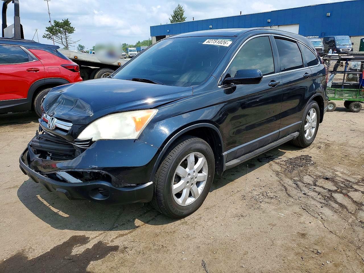 2008 Honda Cr-v Exl Black vin: JHLRE38718C026776