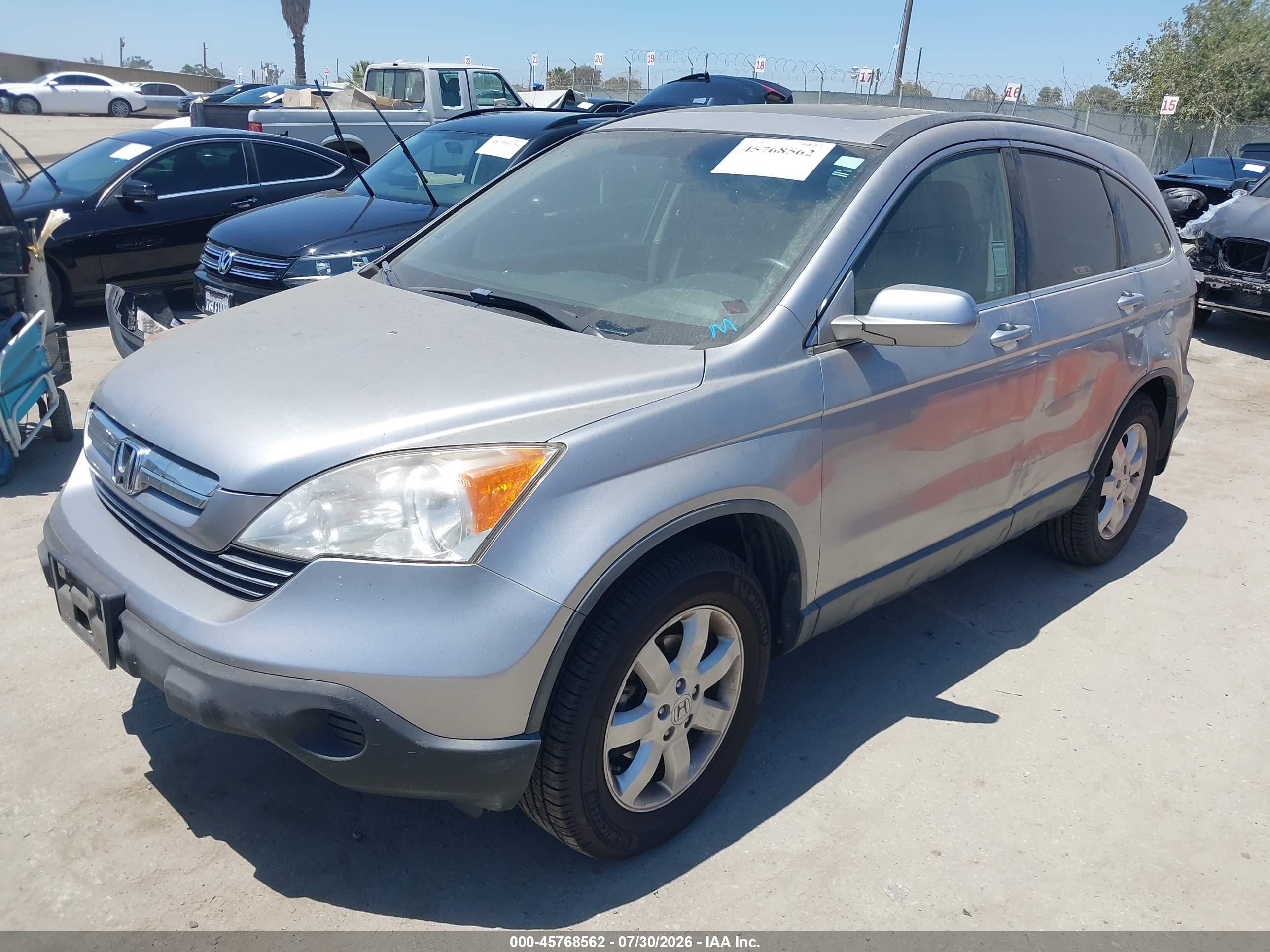 2008 Honda Cr-v Ex-l Silver vin: JHLRE38718C028561