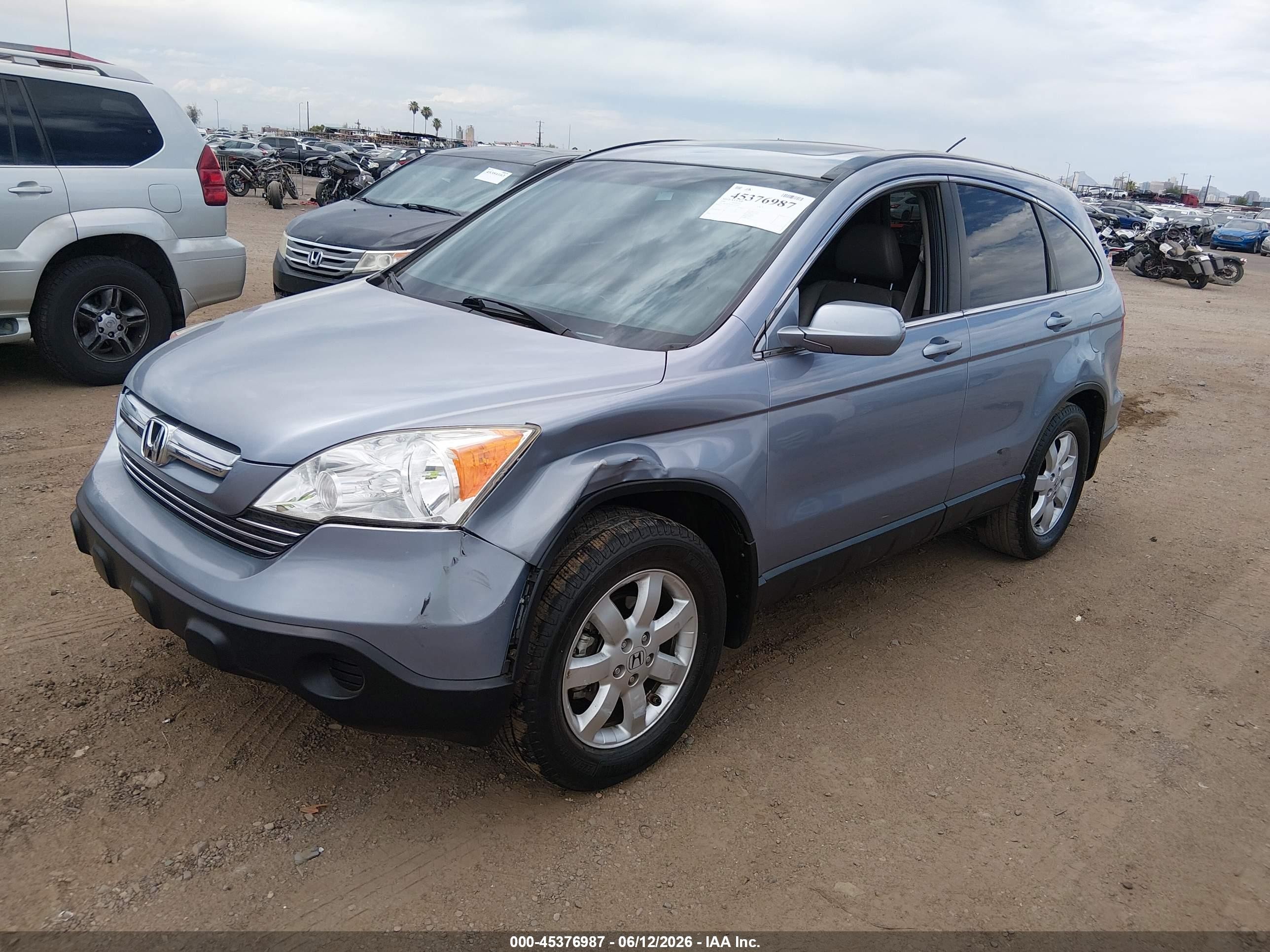 2008 Honda Cr-v Ex-l Blue vin: JHLRE38718C033520