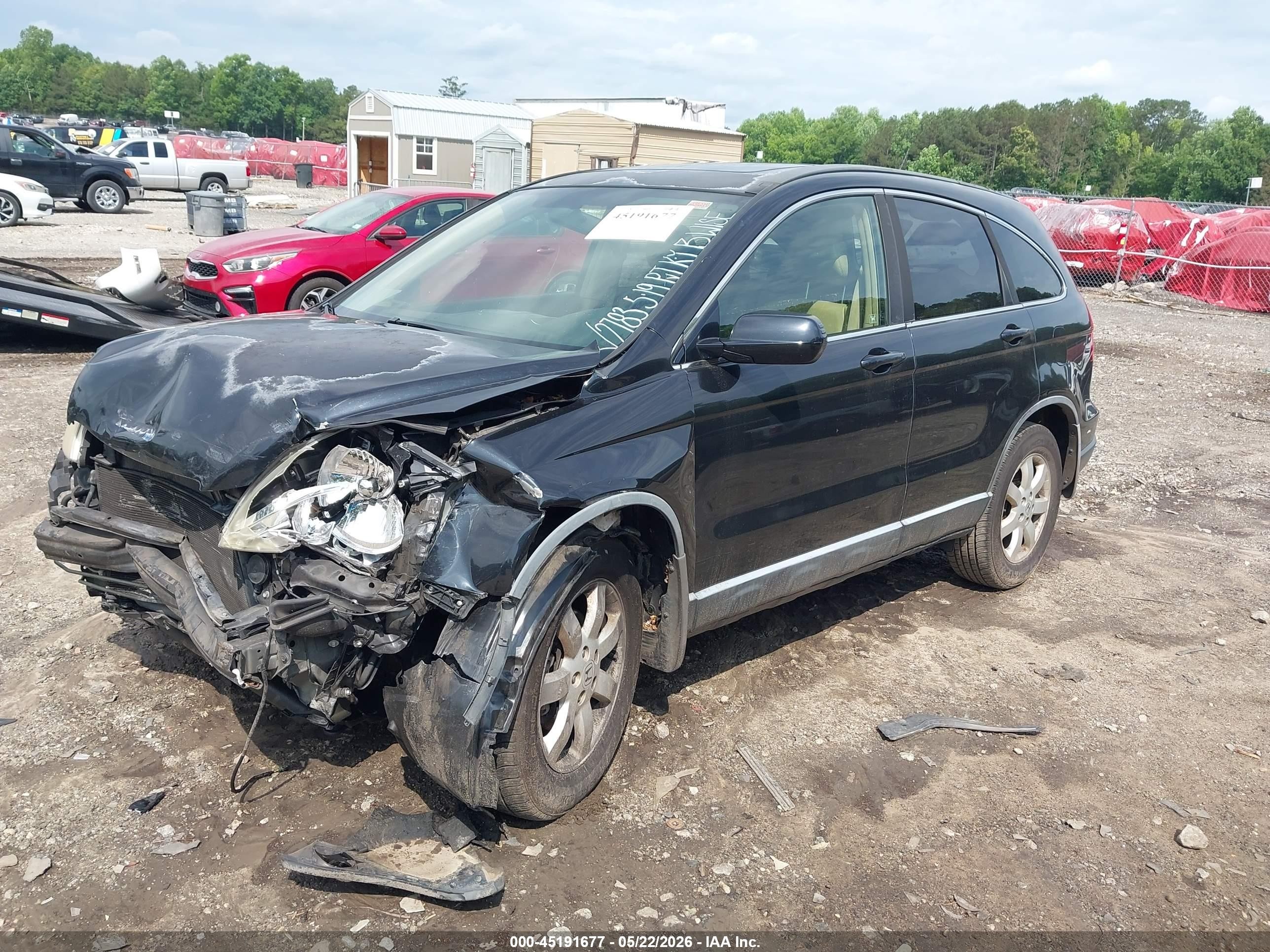 2008 Honda Cr-v Ex-l Black vin: JHLRE38718C042783