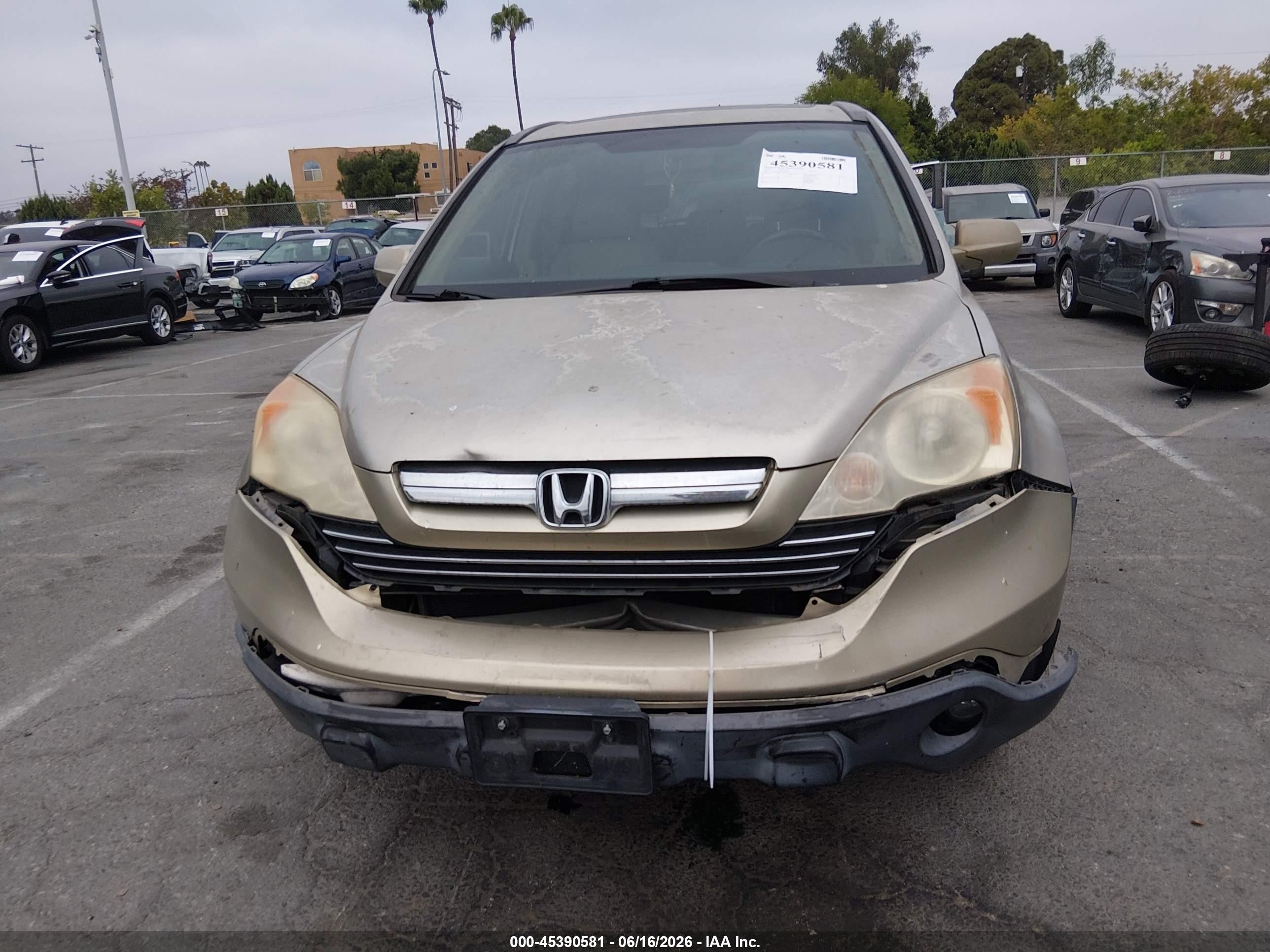 2008 Honda Cr-v Ex-l Золотой vin: JHLRE38718C056859
