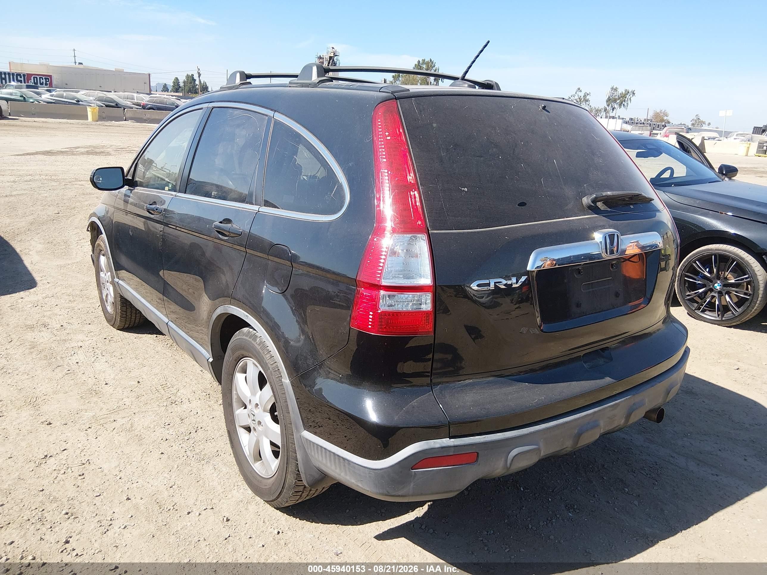 2008 Honda Cr-v Ex-l Black vin: JHLRE38728C018007