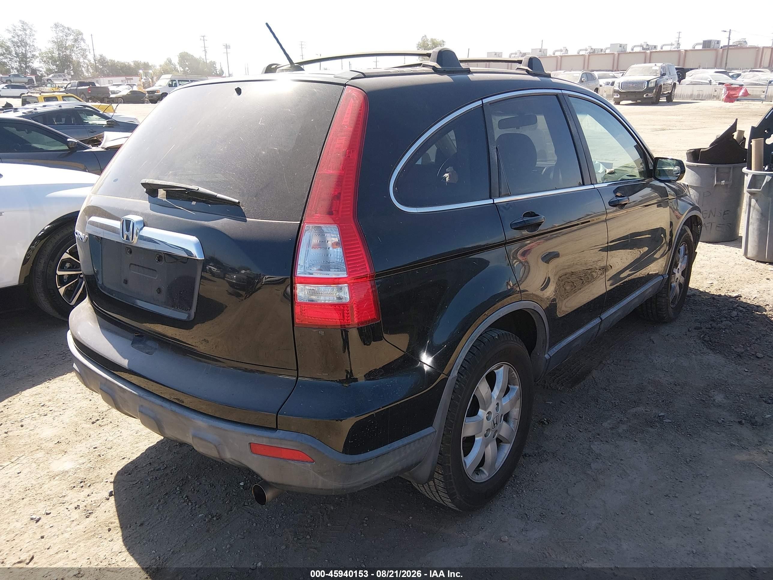 2008 Honda Cr-v Ex-l Black vin: JHLRE38728C018007