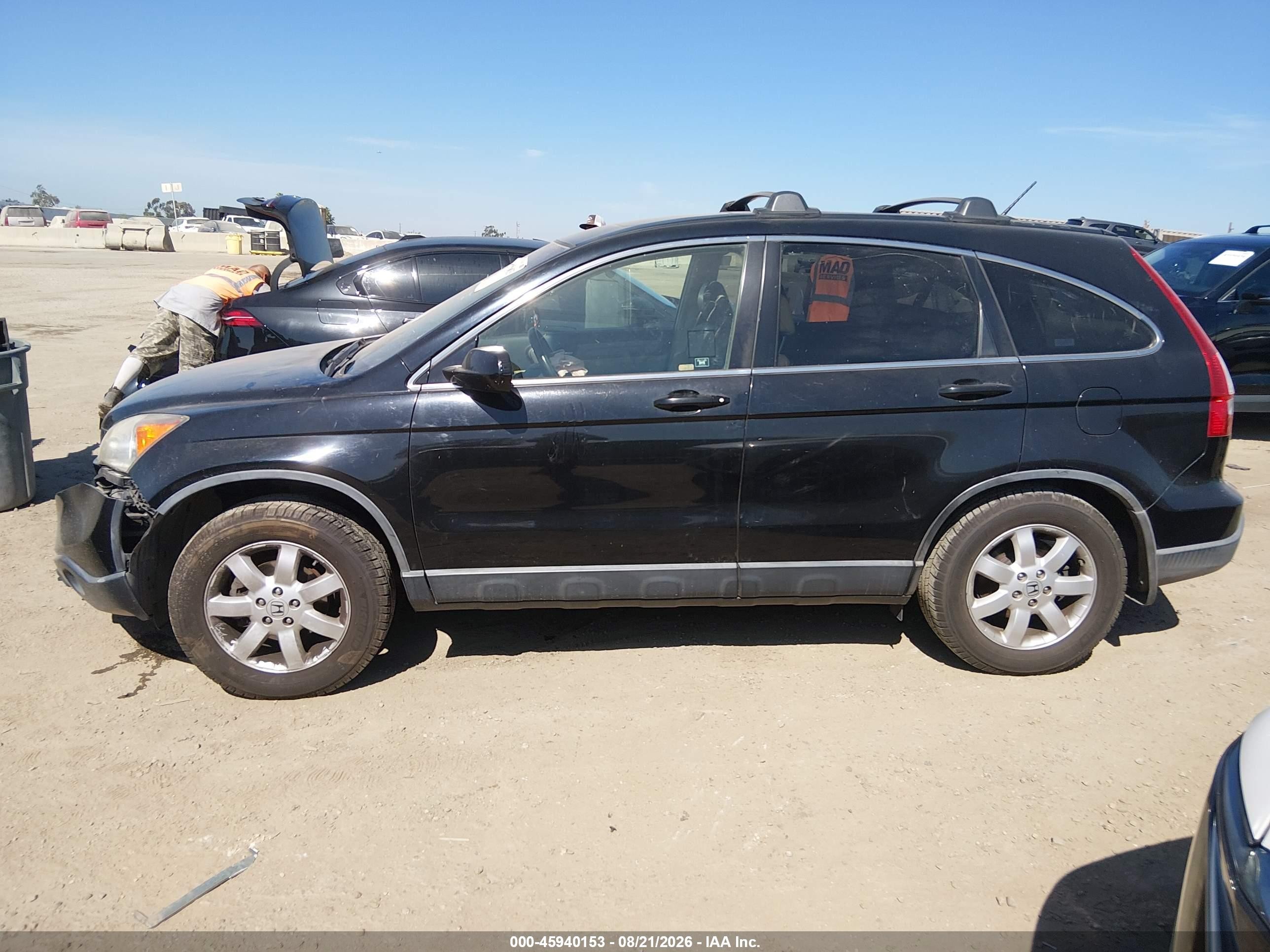 2008 Honda Cr-v Ex-l Black vin: JHLRE38728C018007