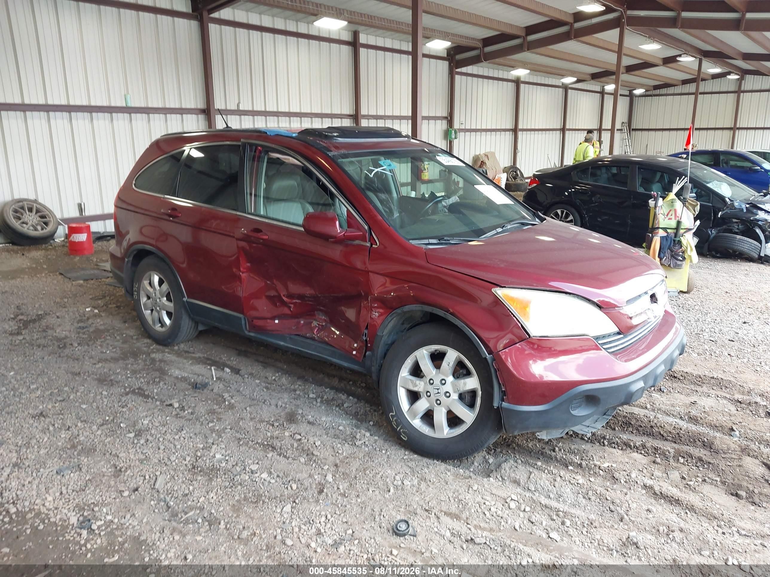 2008 Honda Cr-v Ex-l Burgundy vin: JHLRE38728C032859