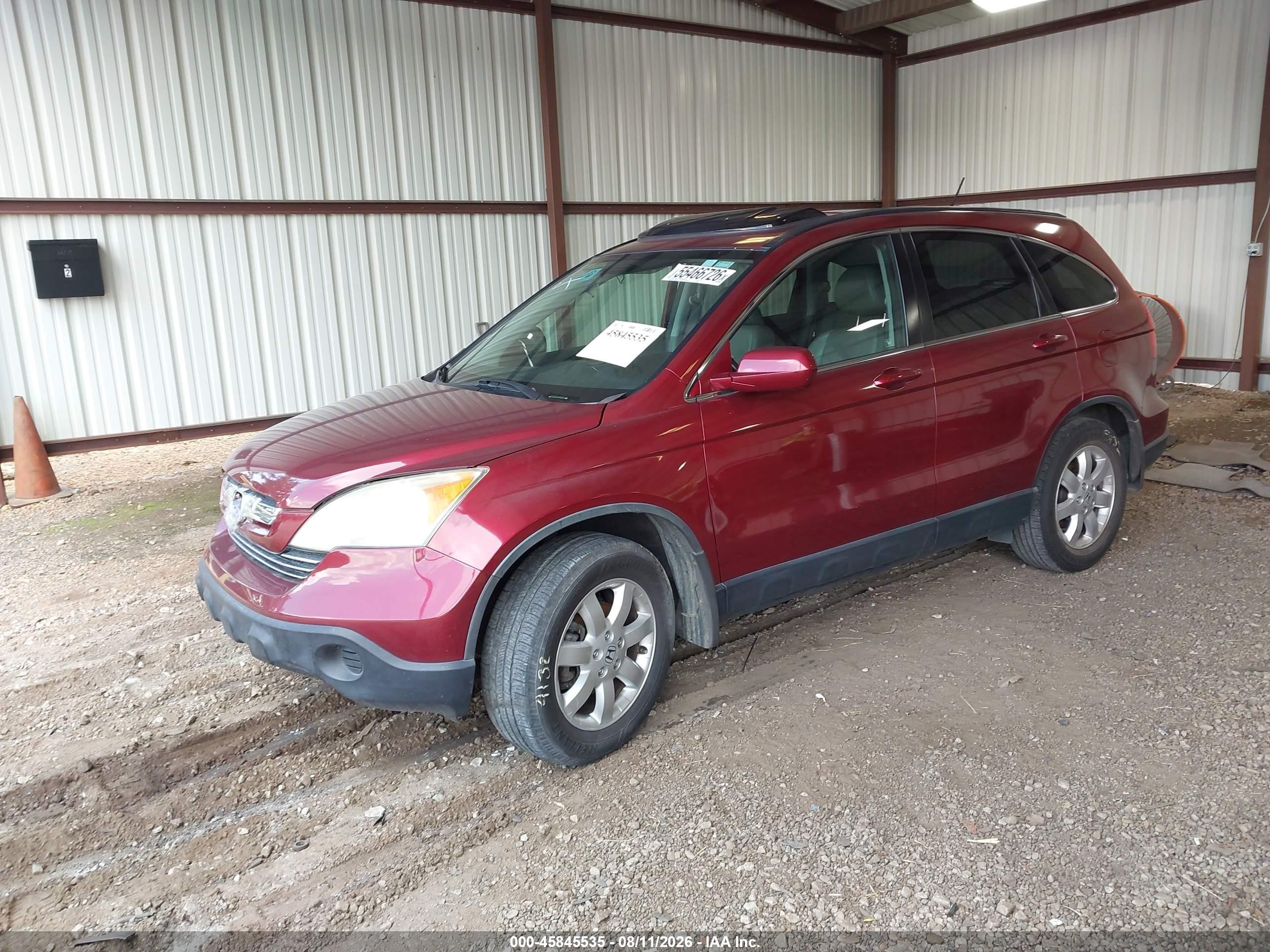 2008 Honda Cr-v Ex-l Burgundy vin: JHLRE38728C032859