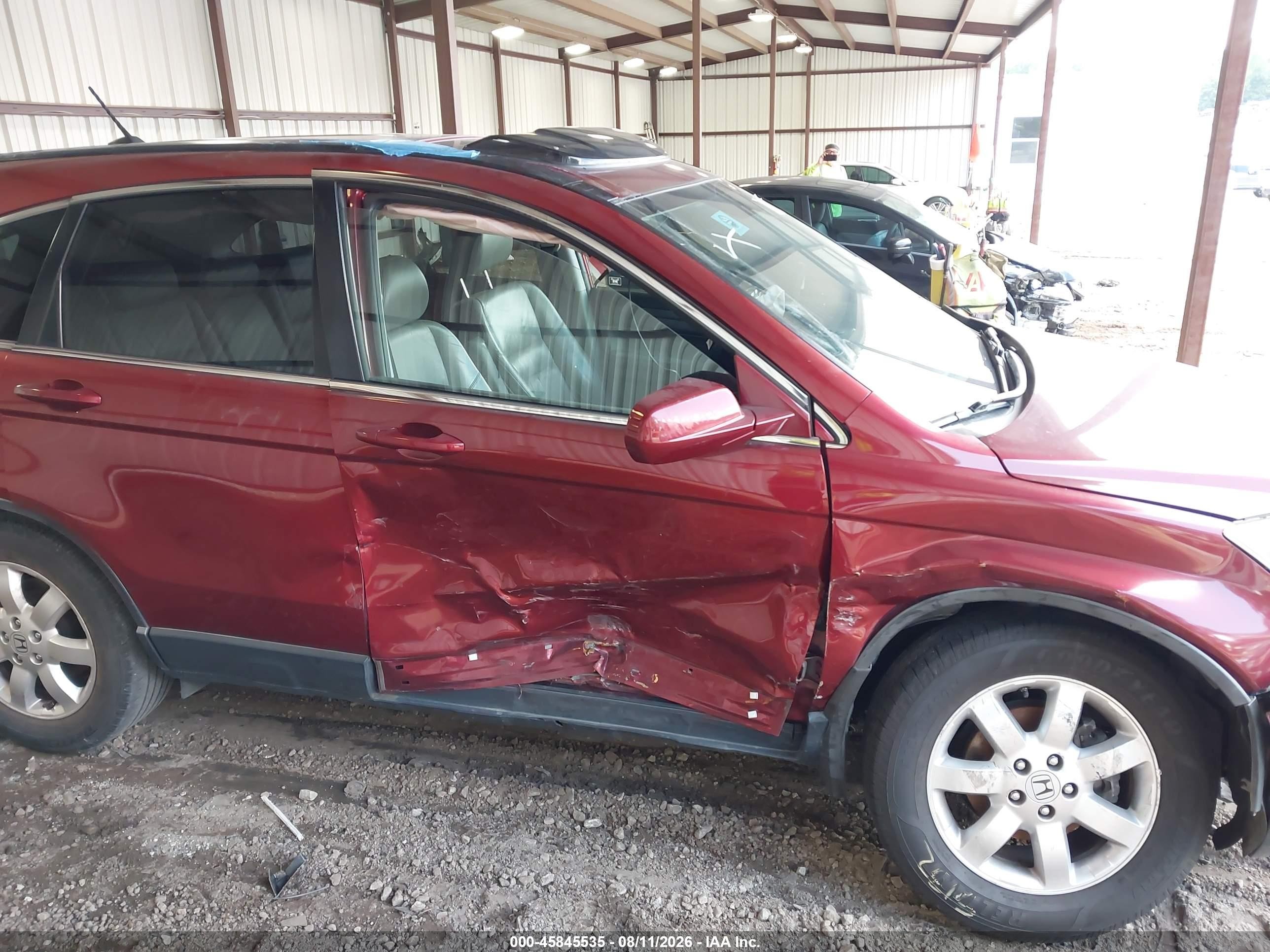 2008 Honda Cr-v Ex-l Burgundy vin: JHLRE38728C032859