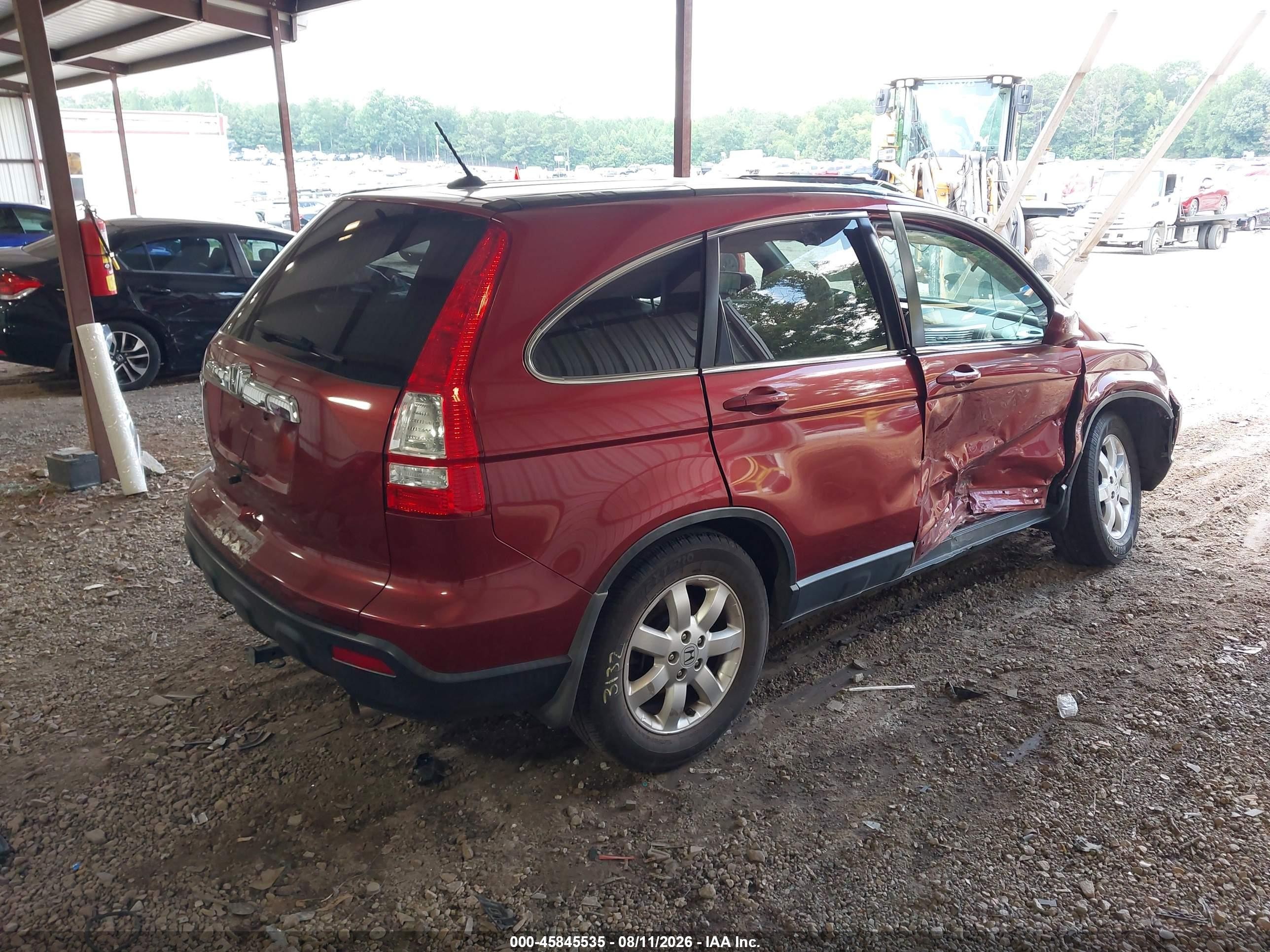 2008 Honda Cr-v Ex-l Burgundy vin: JHLRE38728C032859