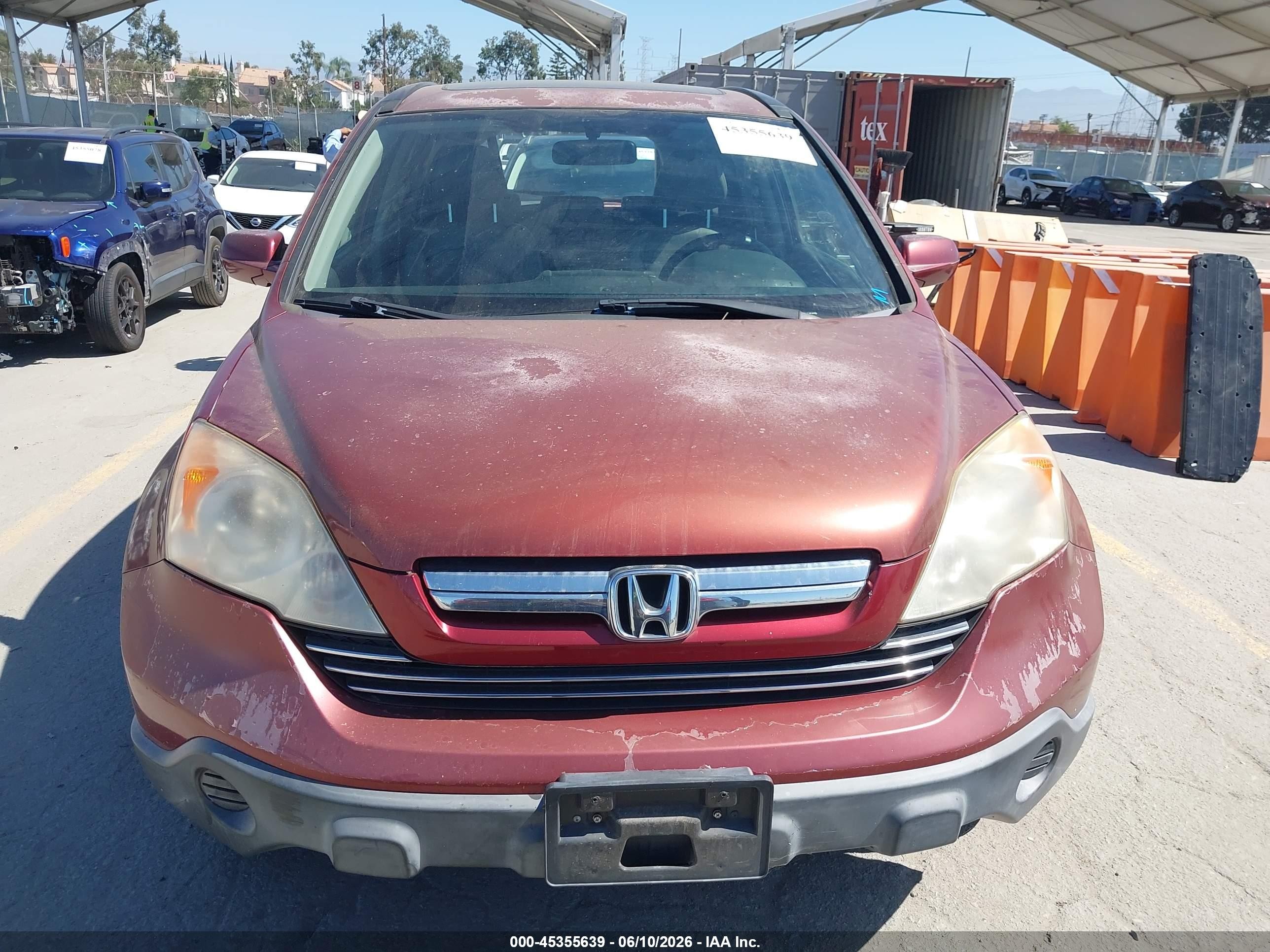 2008 Honda Cr-v Ex-l Red vin: JHLRE38728C038189