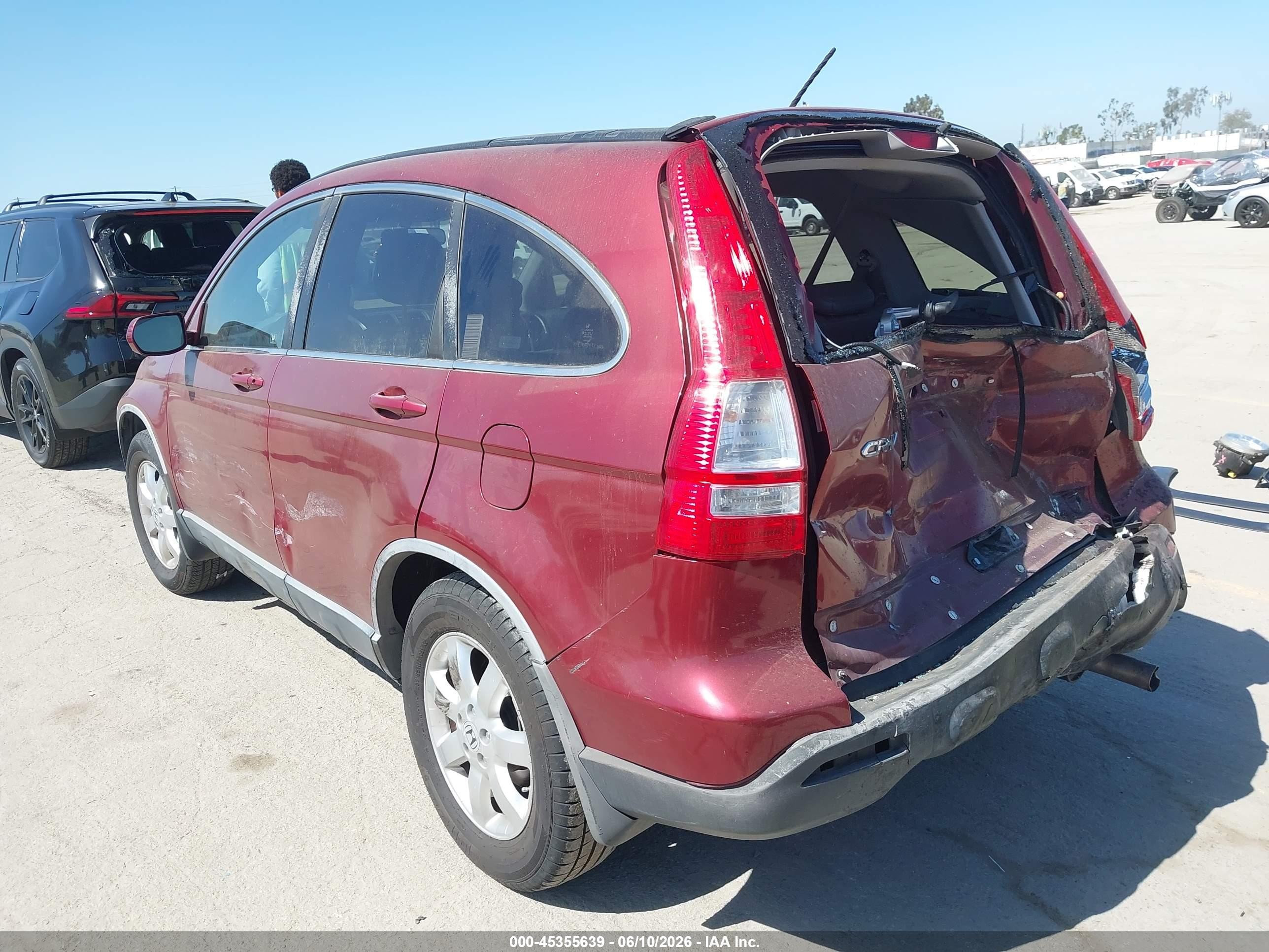 2008 Honda Cr-v Ex-l Red vin: JHLRE38728C038189