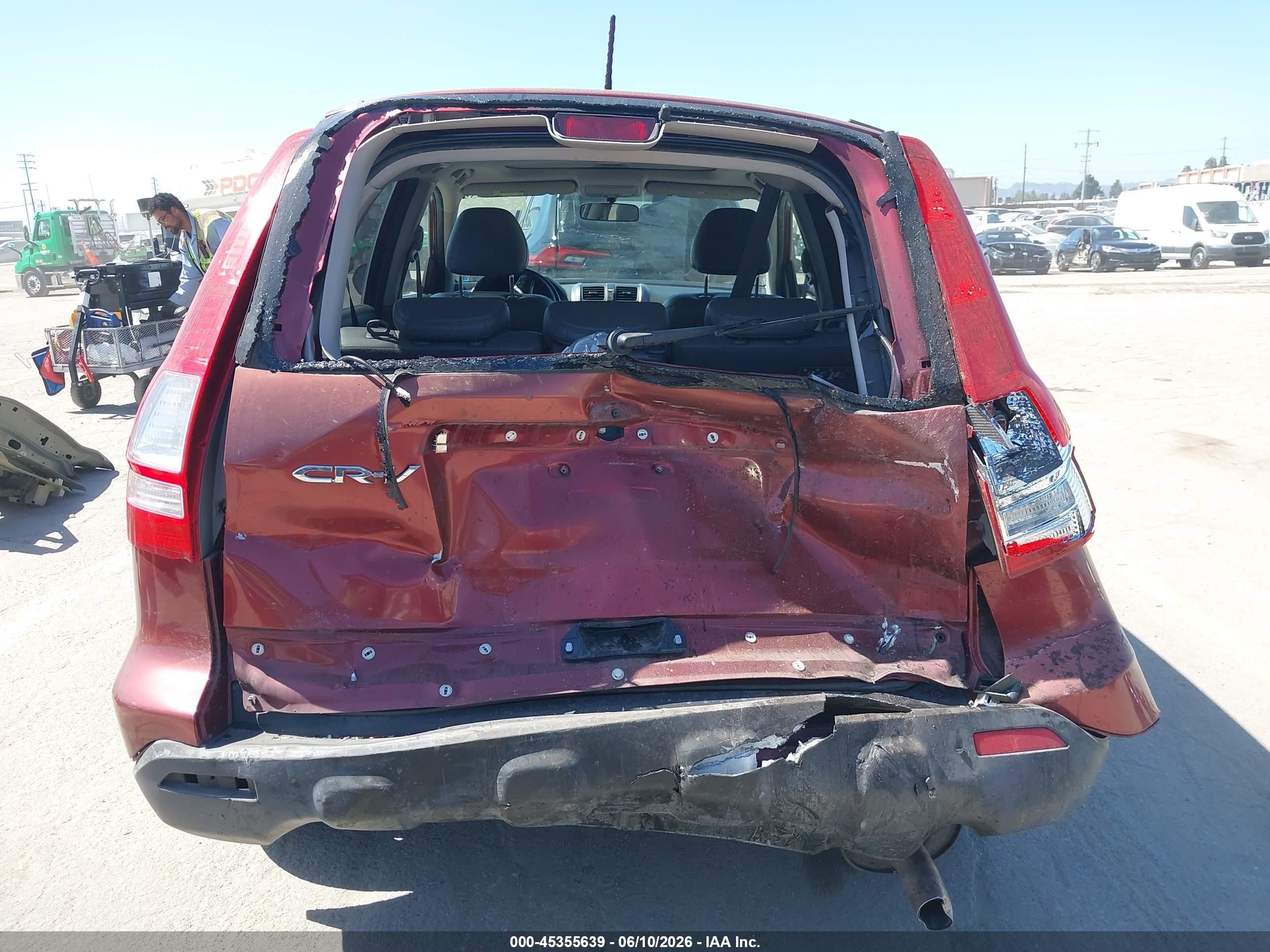 2008 Honda Cr-v Ex-l Red vin: JHLRE38728C038189