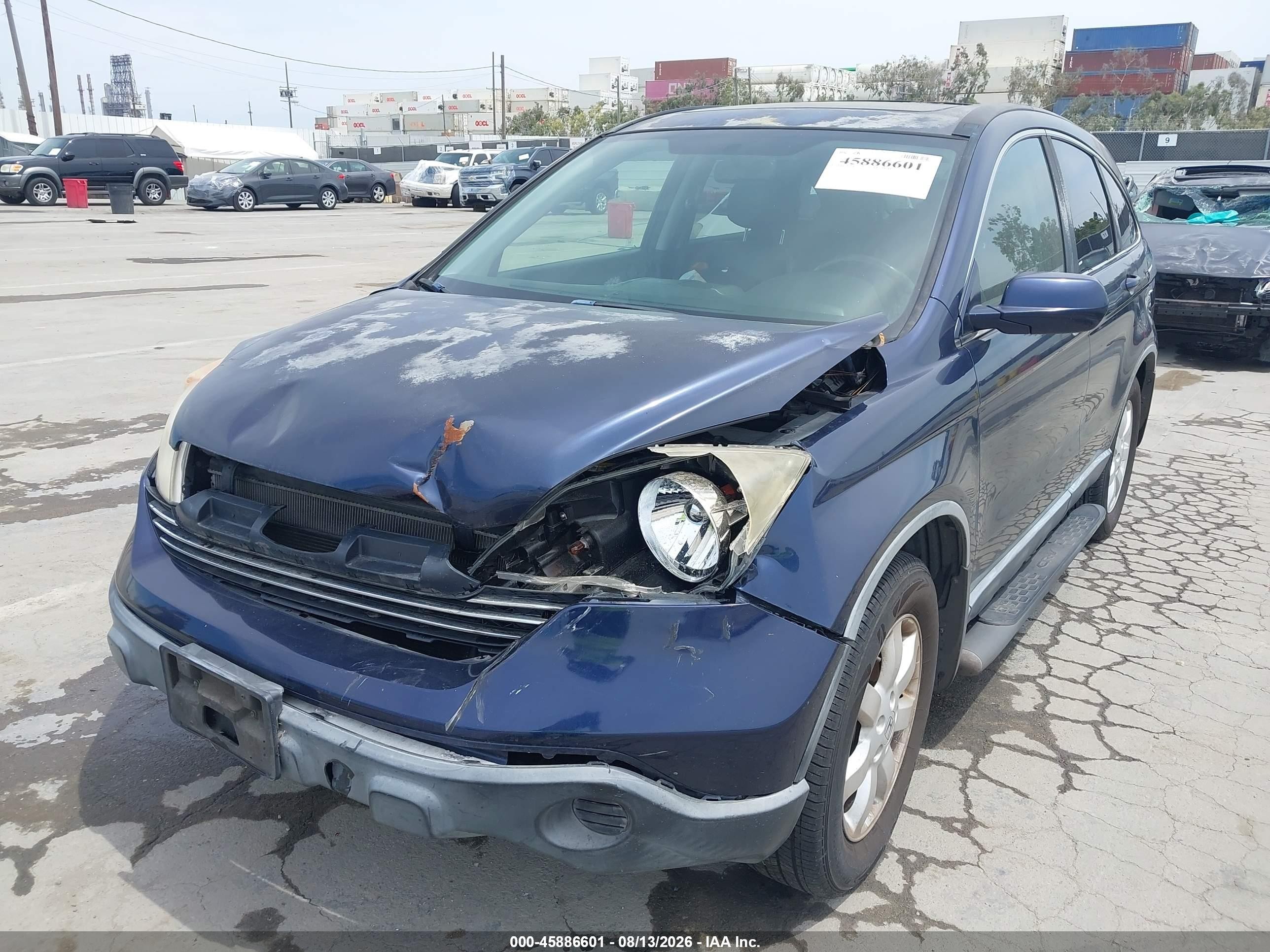 2008 Honda Cr-v Ex-l Dark Blue vin: JHLRE38728C054070