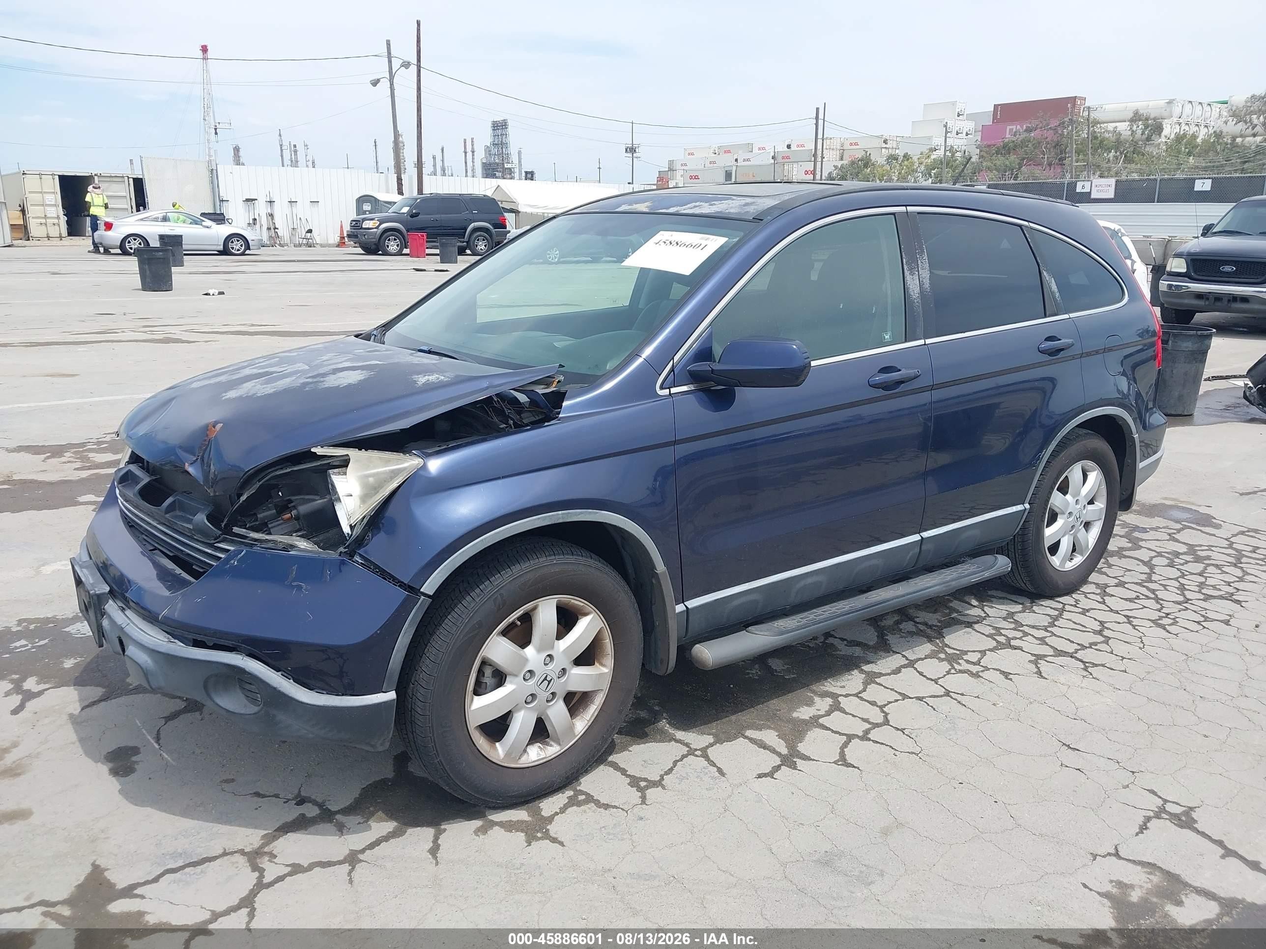 2008 Honda Cr-v Ex-l Dark Blue vin: JHLRE38728C054070
