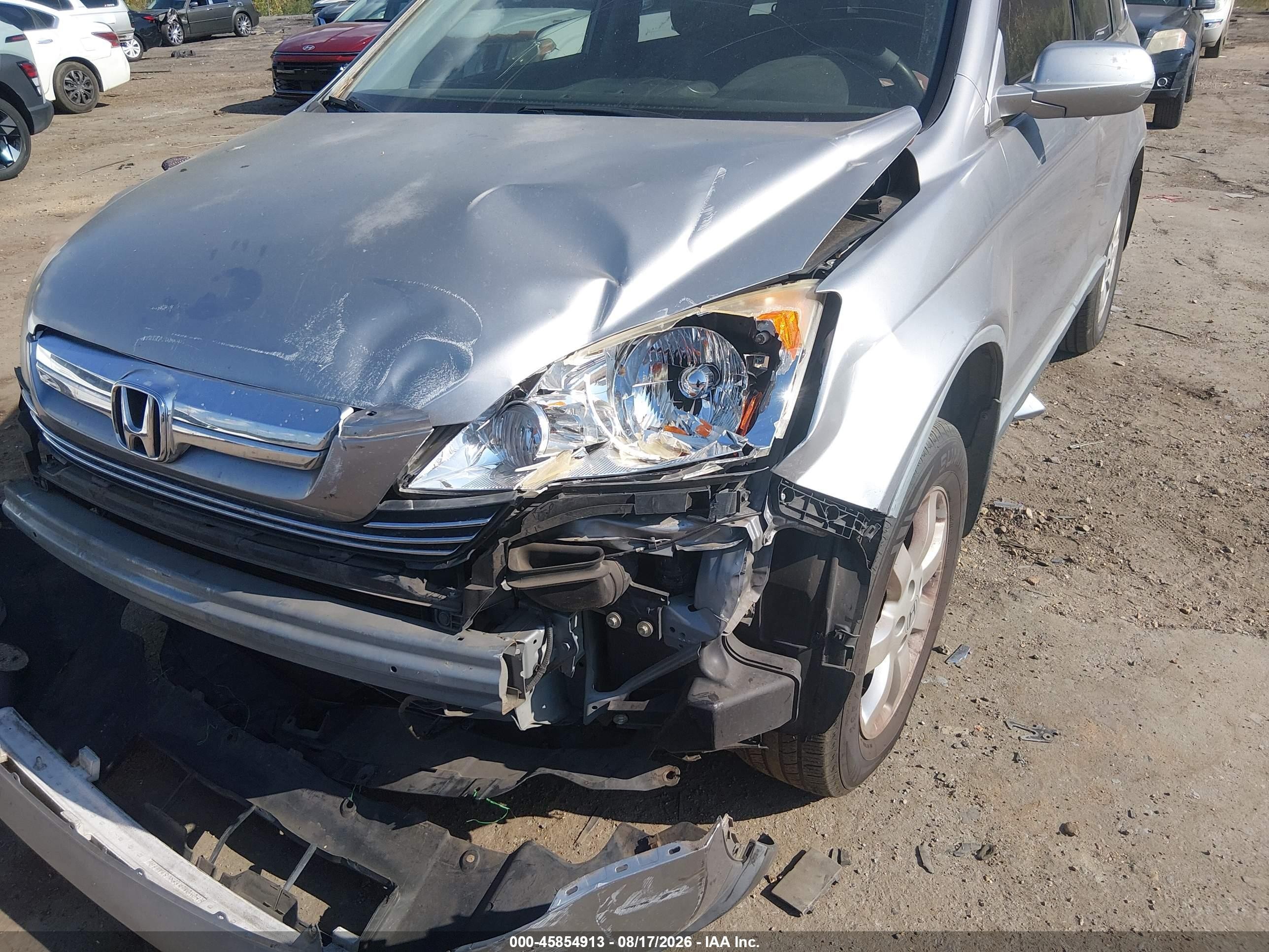 2008 Honda Cr-v Ex-l Silver vin: JHLRE38728C056658