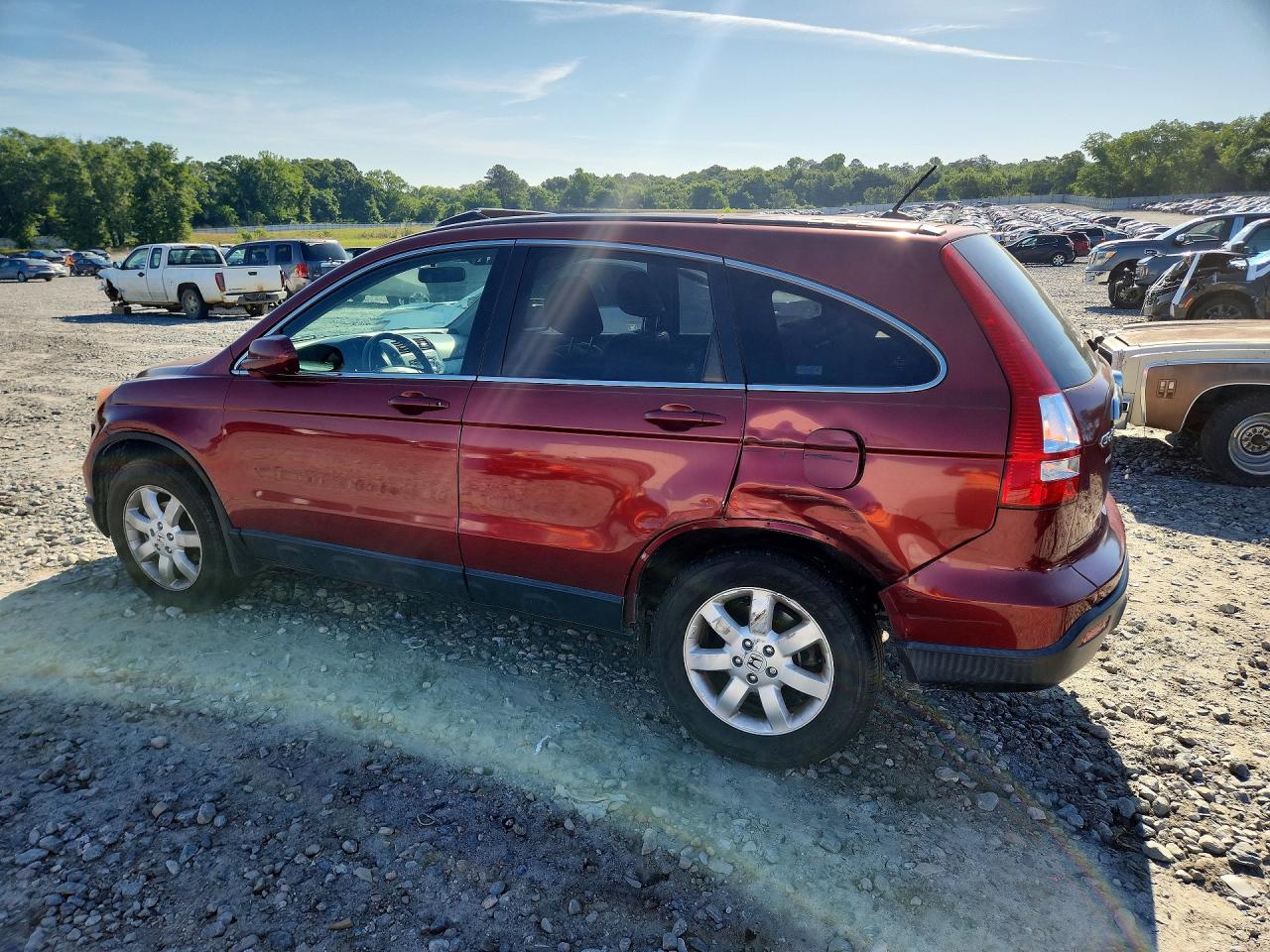 2009 Honda Cr-v Exl Burgundy vin: JHLRE38729C008336