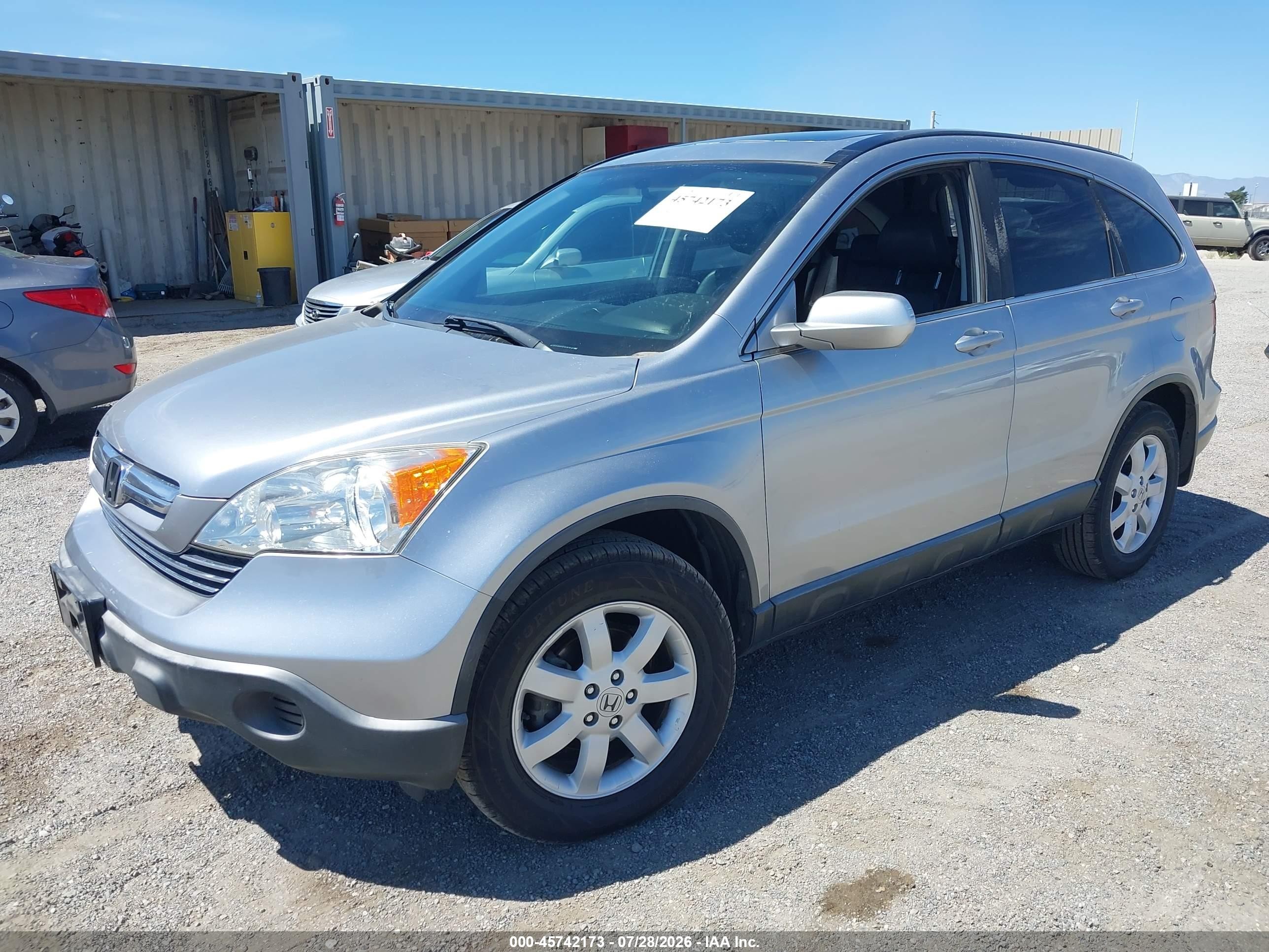 2007 Honda Cr-v Ex-l Silver vin: JHLRE38737C034666