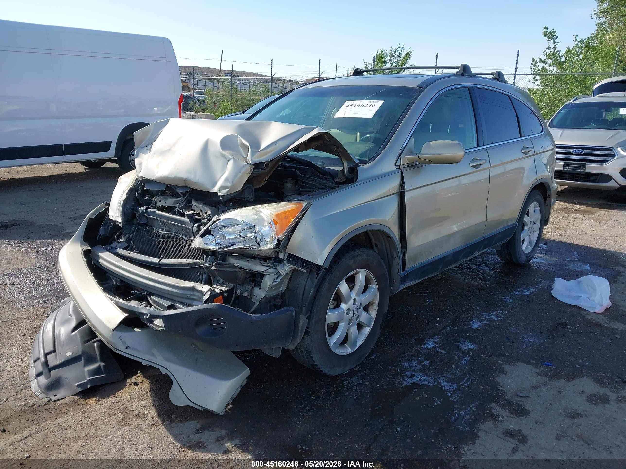 2008 Honda Cr-v Ex-l Cream vin: JHLRE38738C016444