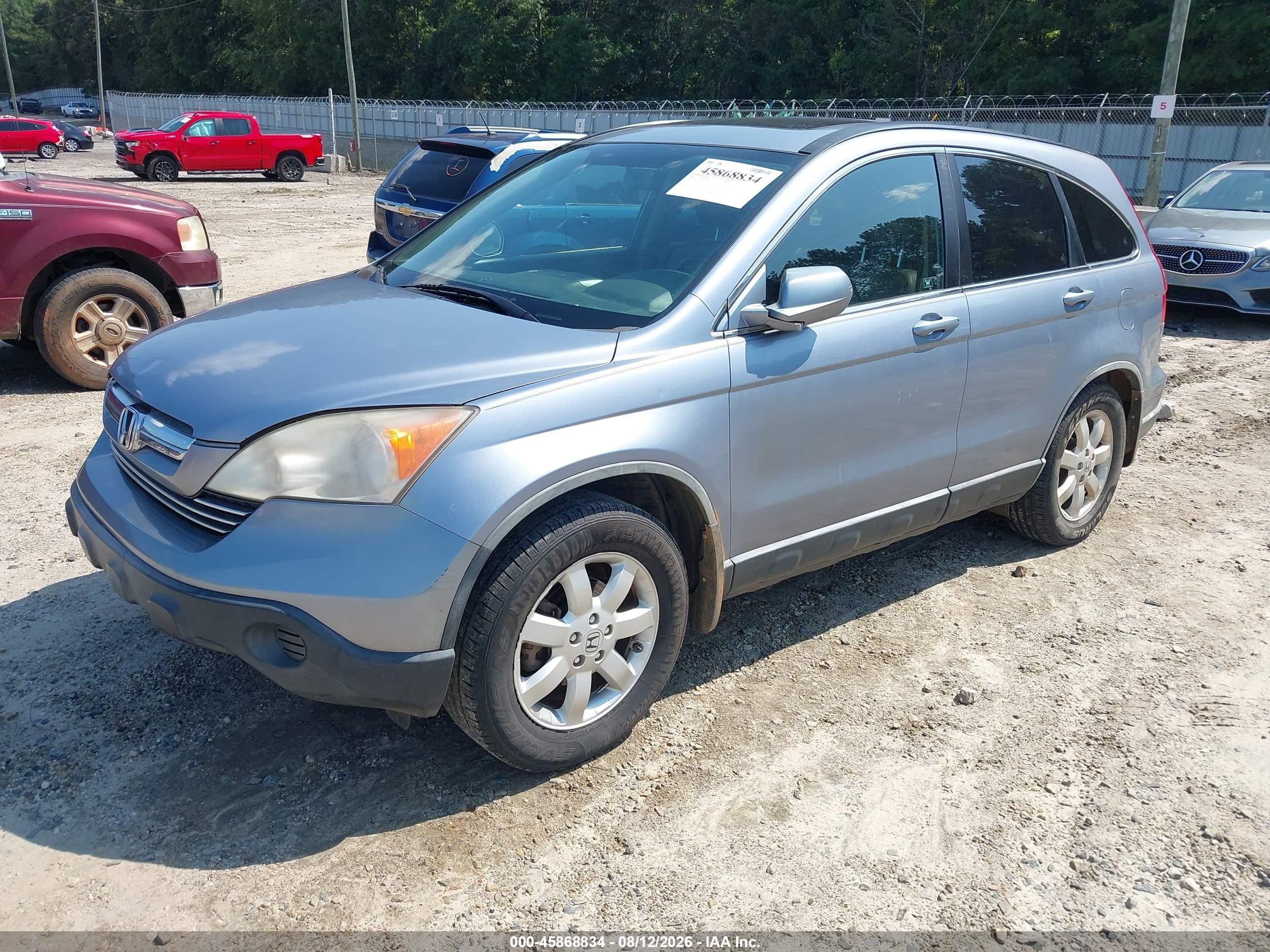 2008 Honda Cr-v Ex-l Light Blue vin: JHLRE38738C018033