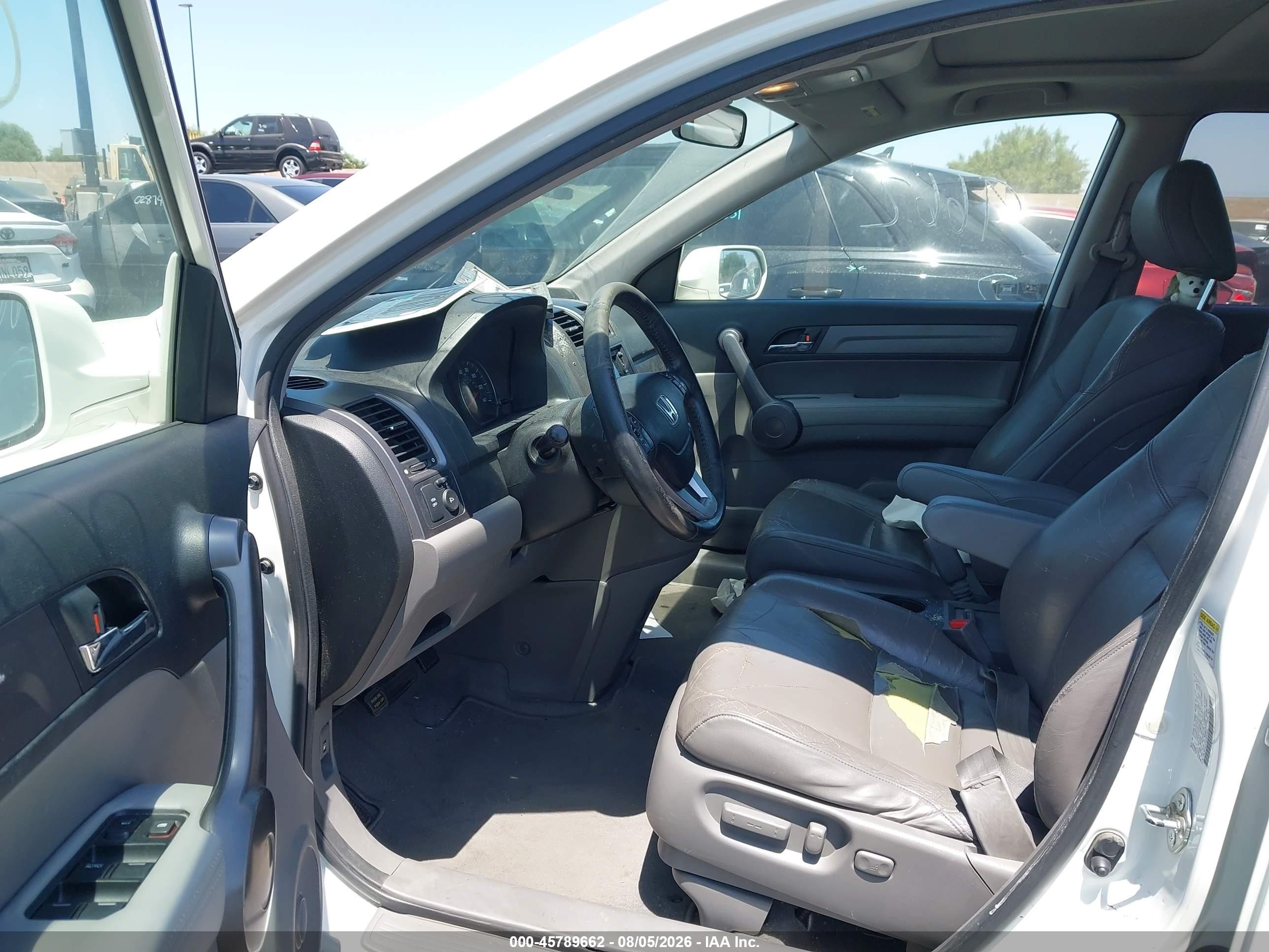 2009 Honda Cr-v Ex-l White vin: JHLRE38739C006403